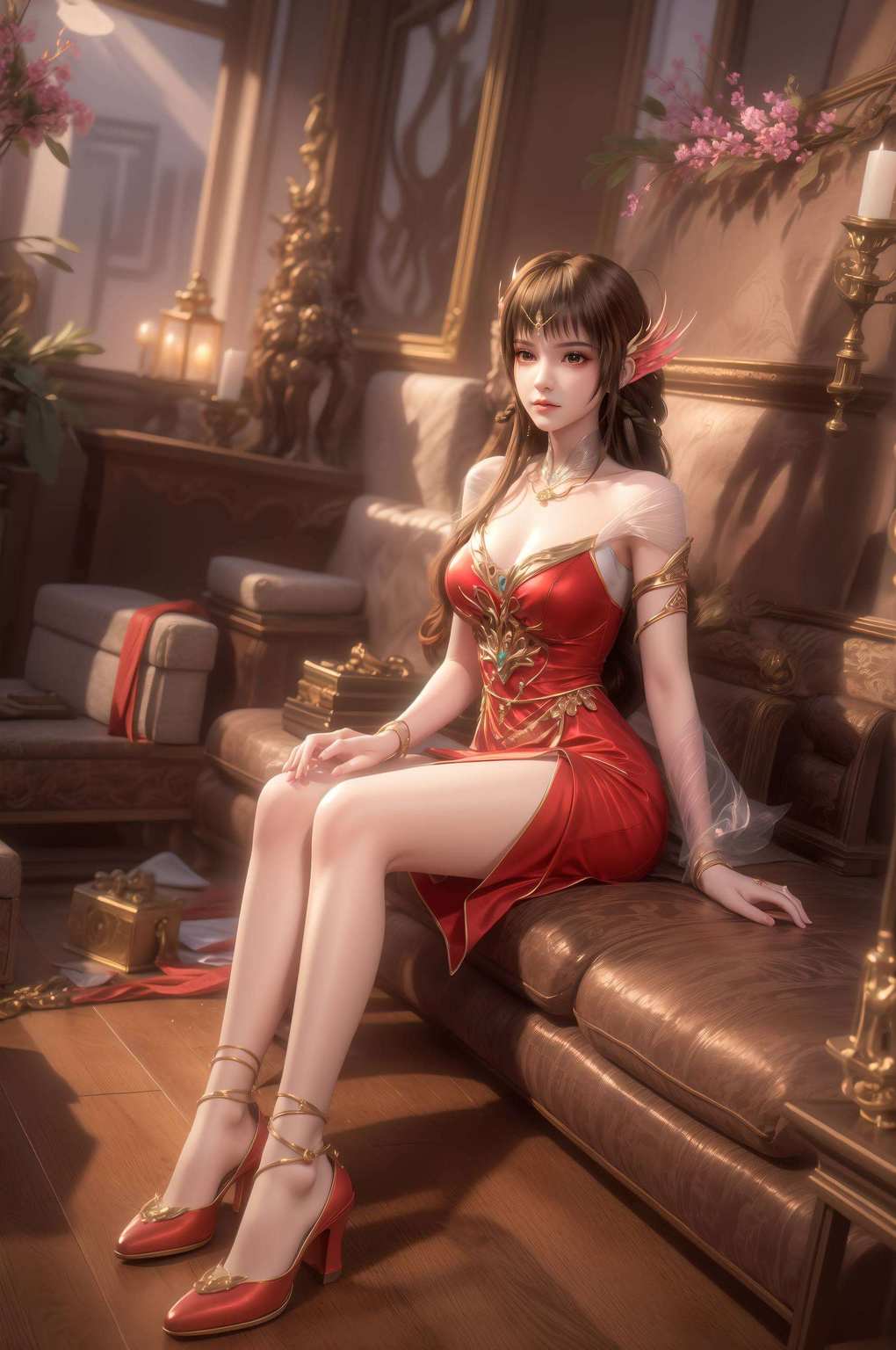 这款壁纸还包含了“动漫女神”和“动漫美女”的元素朋友们！今天给大家推荐一款极简风格的AI壁纸素材