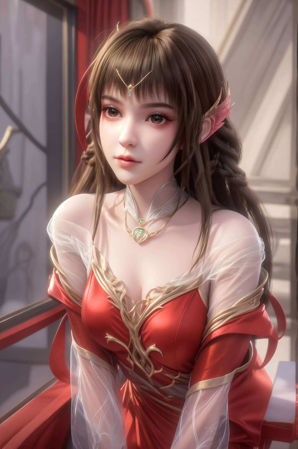 余甚爱之图中女子