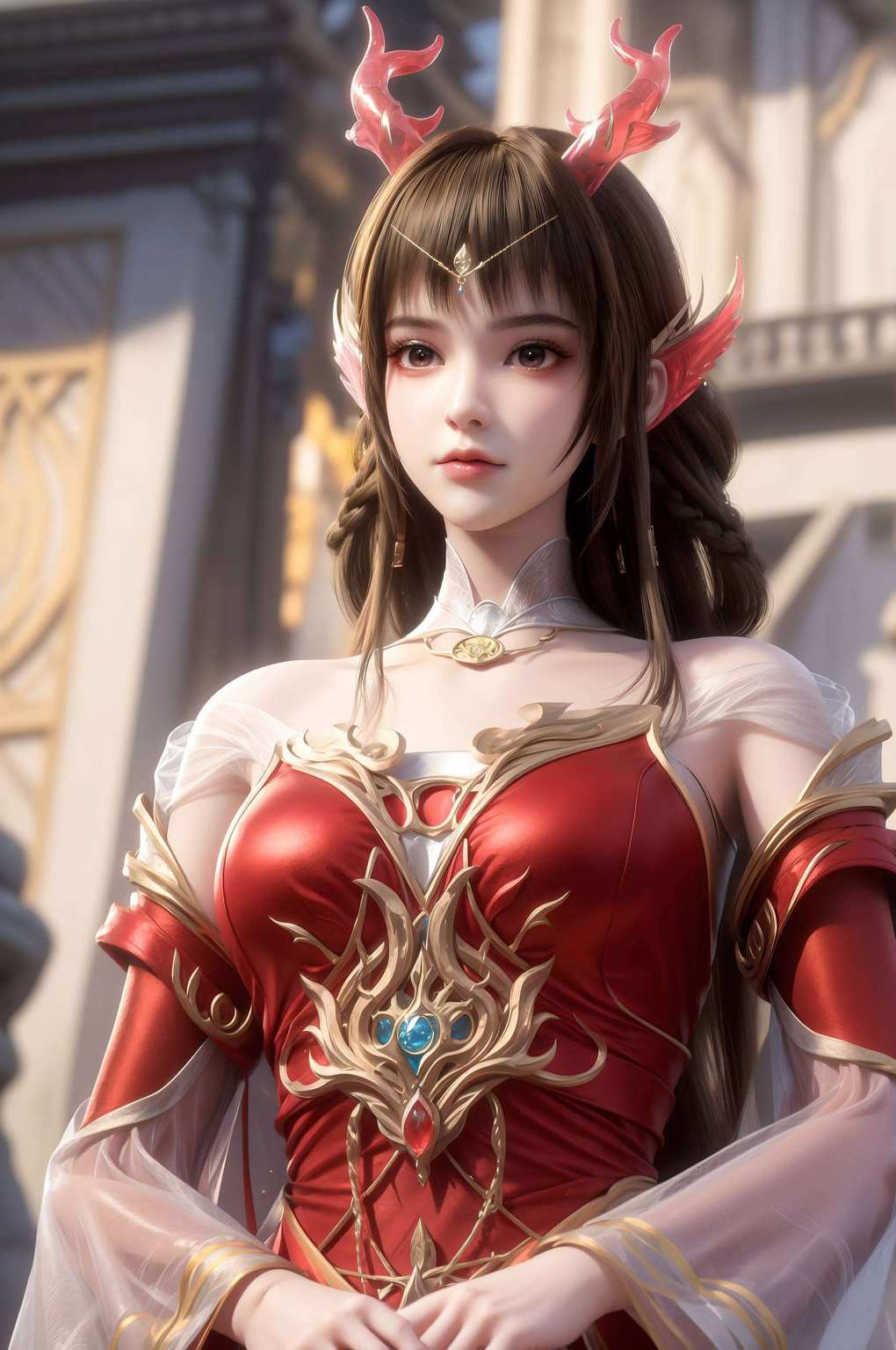 云计算落动漫美女