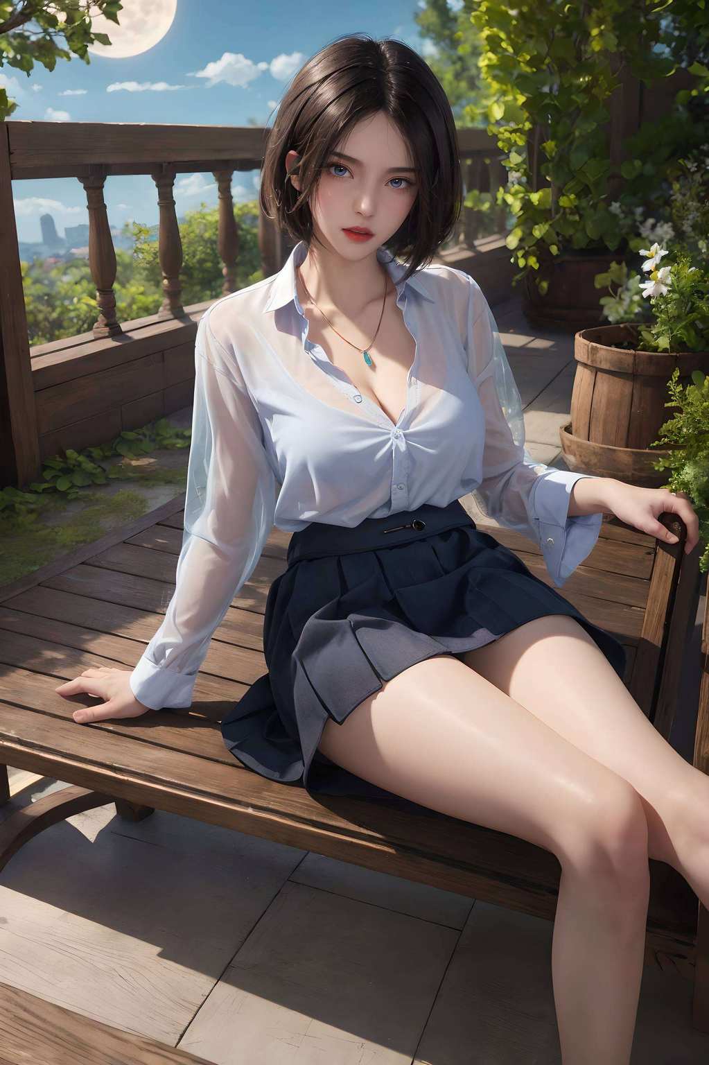 短发飘逸女神之美