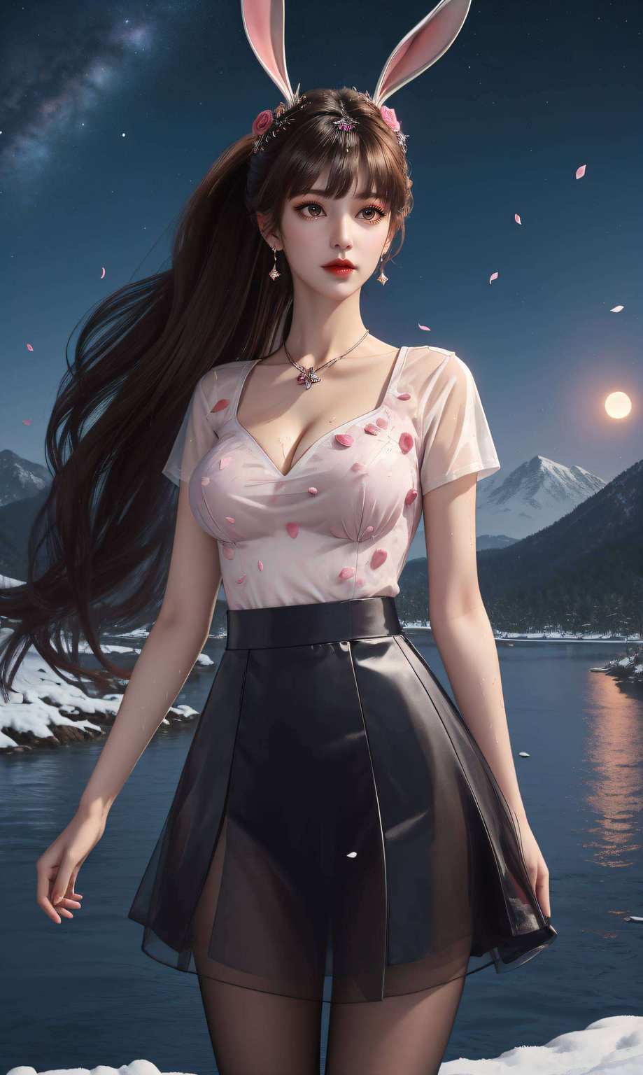既保留了那份国漫美女的韵味简直就是玄幻与现实的完美结合！拿来做手机背景