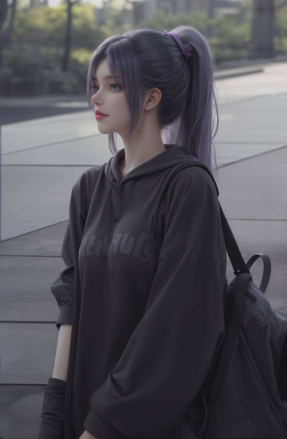 国漫女神翩翩舞动漫美女映屏前