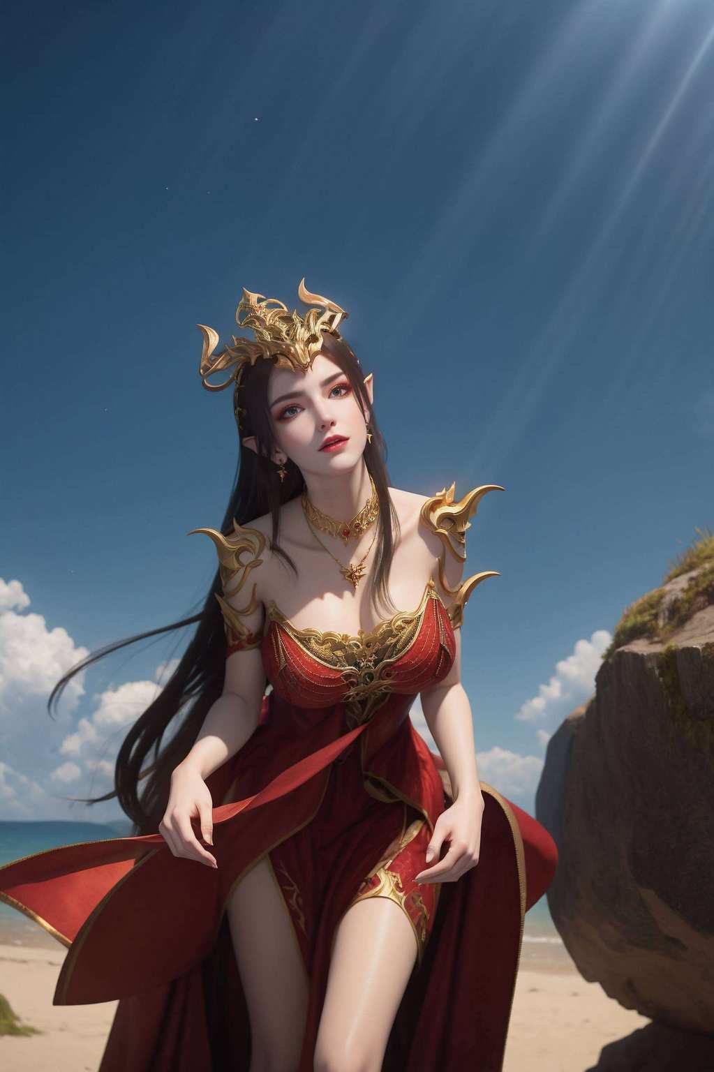 通通都弱爆了！这国漫女神不仅美得让人心动简直是从斗破苍穹里走出的蛇界女神