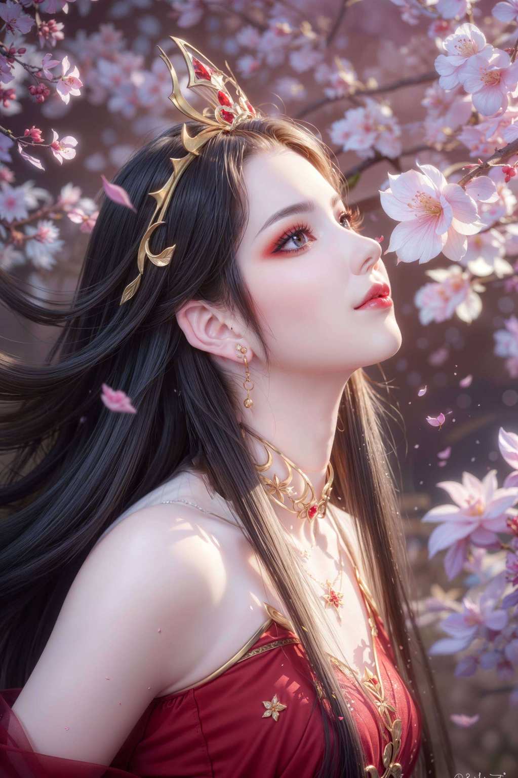 彩色的壁纸映衬出她的妖娆身姿国漫界的女神担当