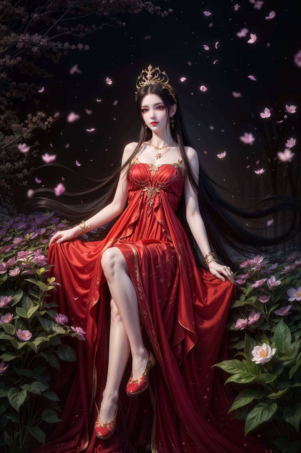 还带着点神秘彩鳞壁纸上的她