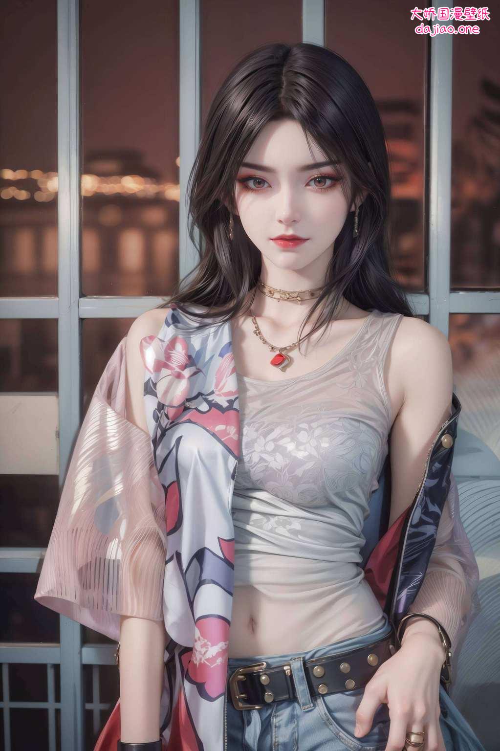 国漫女神美杜莎壁纸绘；吞天蟒影