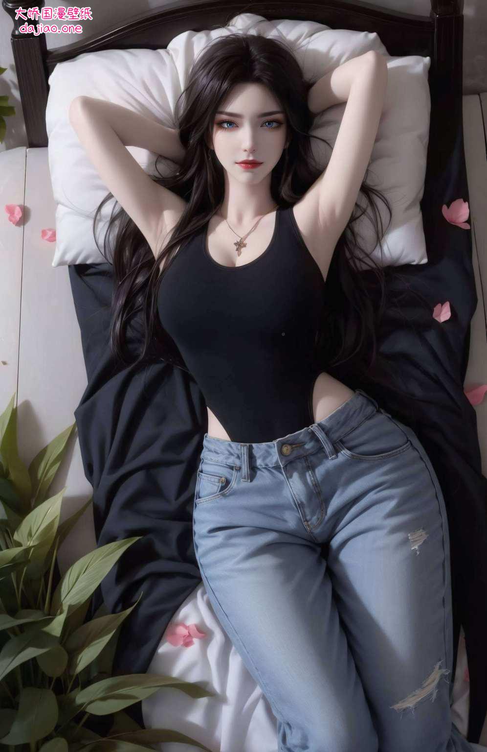 她的眼神如同七彩吞天蟒般深邃令人迷醉