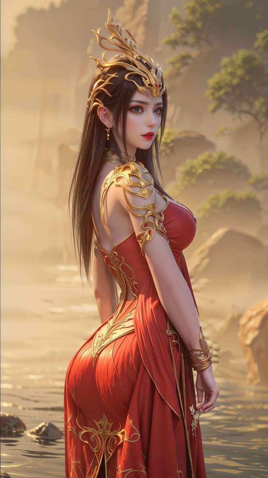 简直像是从国漫世界里走出来的女神玄幻世界里的一抹亮色