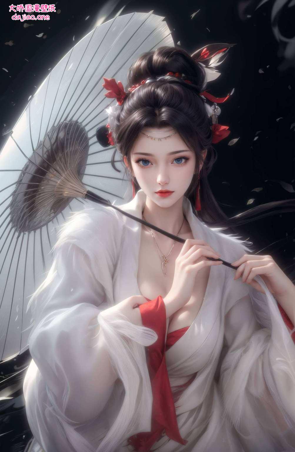 以一袭白衣翩翩这位国漫女神