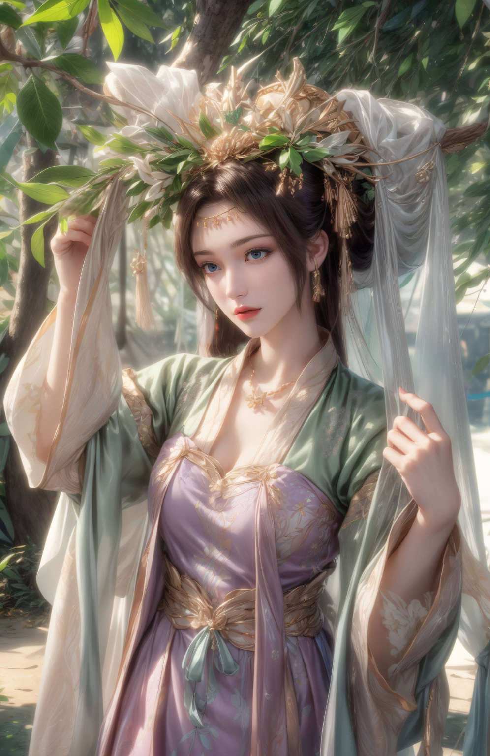 把她设置为手机壁纸她轻轻挥手间