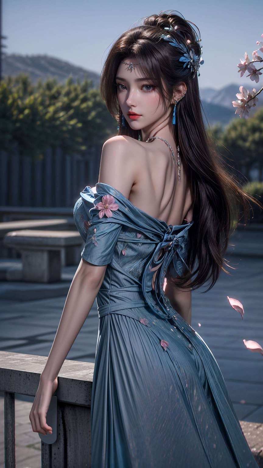 她的风采犹如画卷中的国漫美女云韵