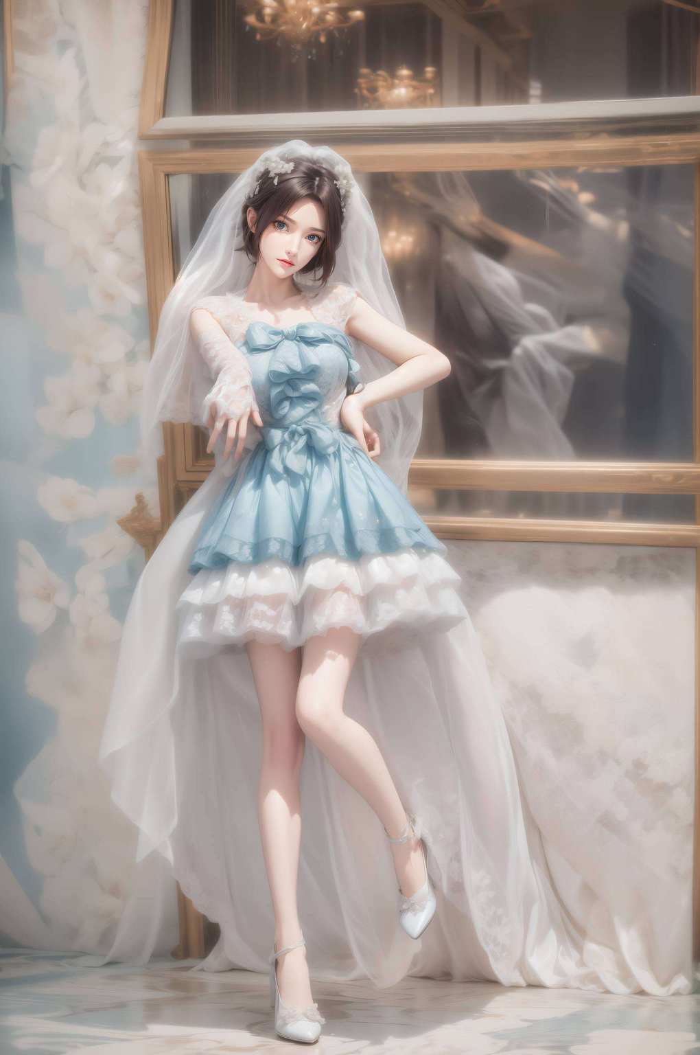 一会儿又是英姿飒爽的女战士嘻嘻