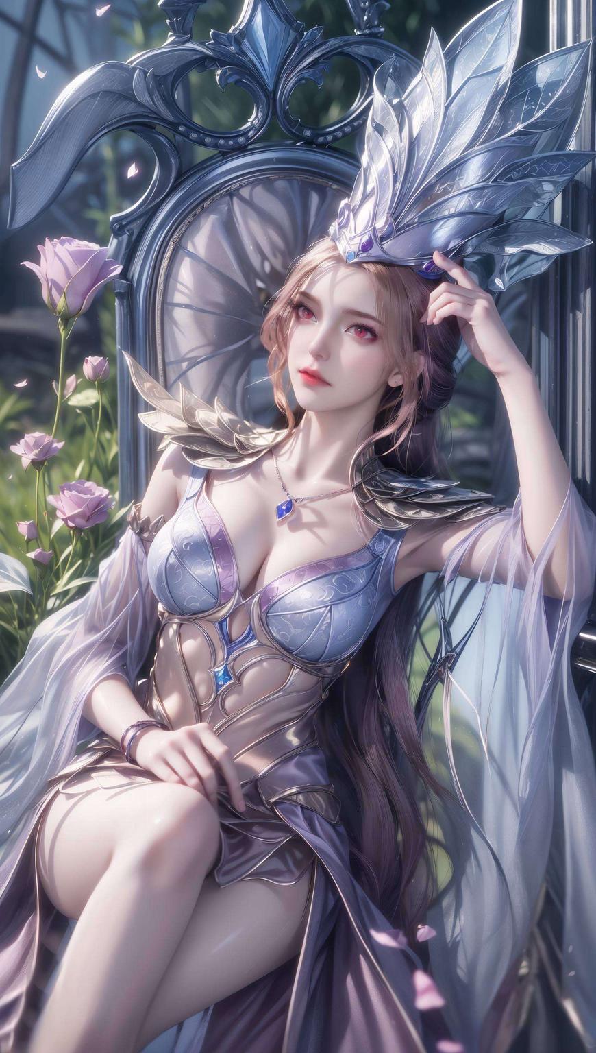 以比比东漫画角色为核心这款国漫美女手机壁纸