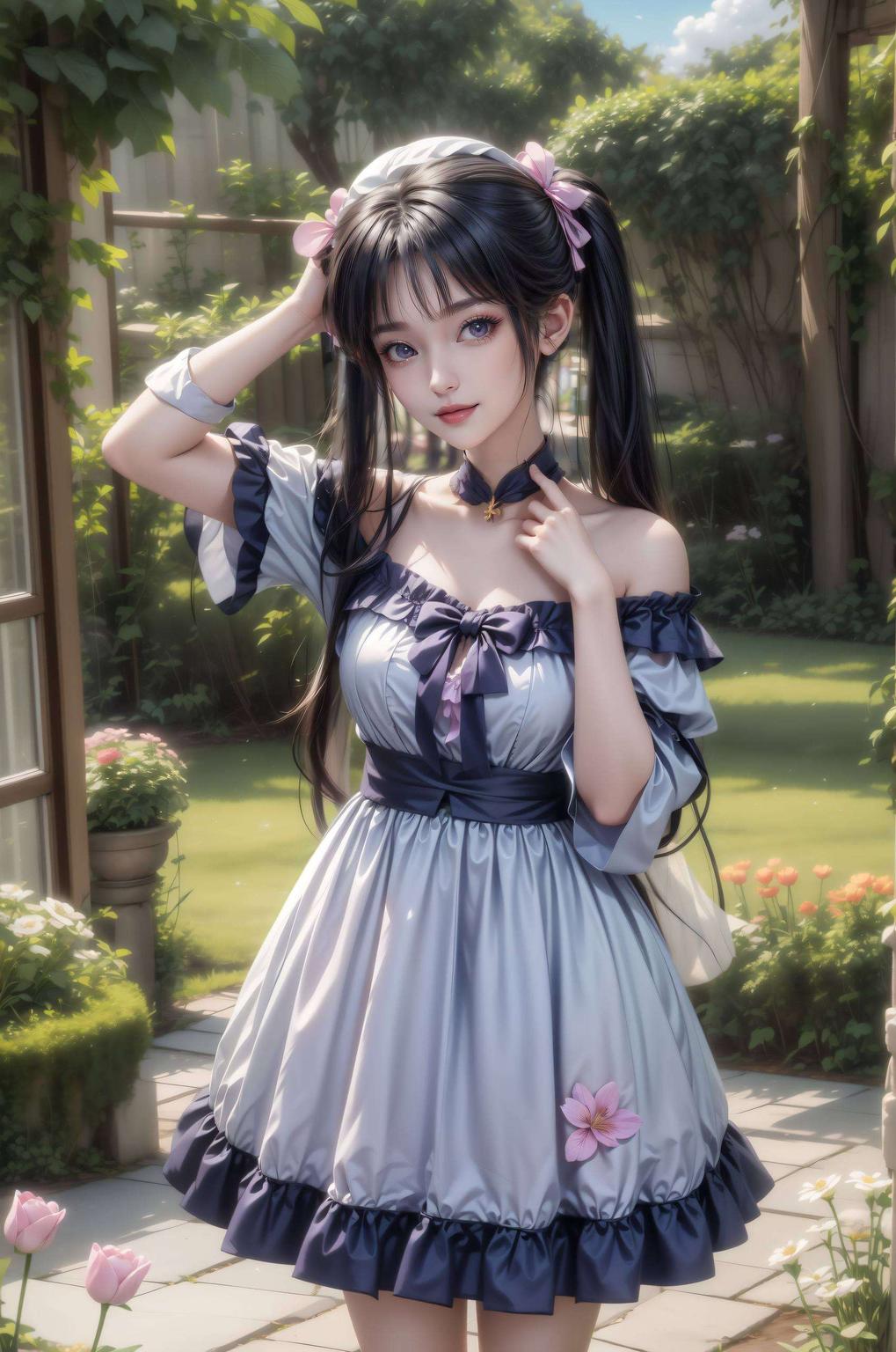 单色渲染碧瑶仙子翩翩起舞