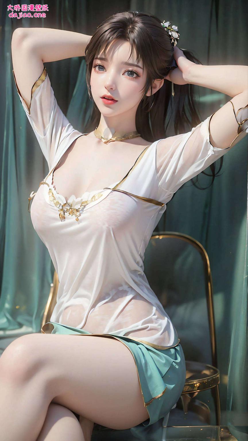 粉色基调洋溢着青春的气息将苹果国漫美女碧瑶塑造得更加生动迷人