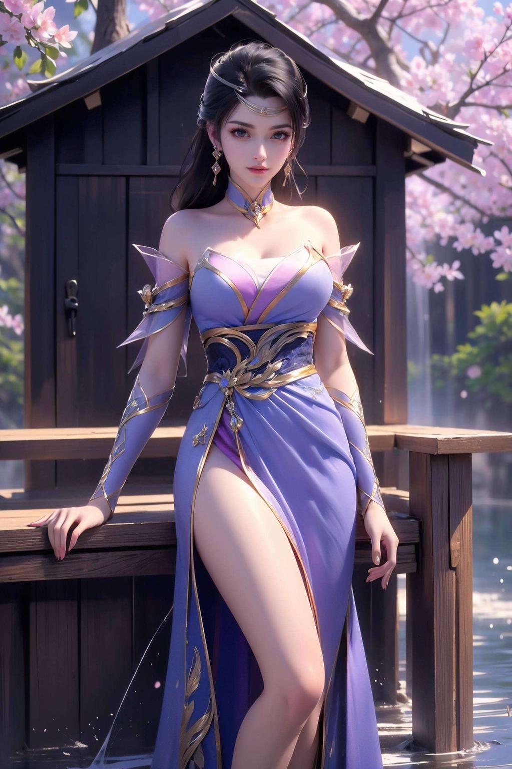 让楚灵玉的美丽伴你每一天！这款仙武传楚灵玉全面屏壁纸