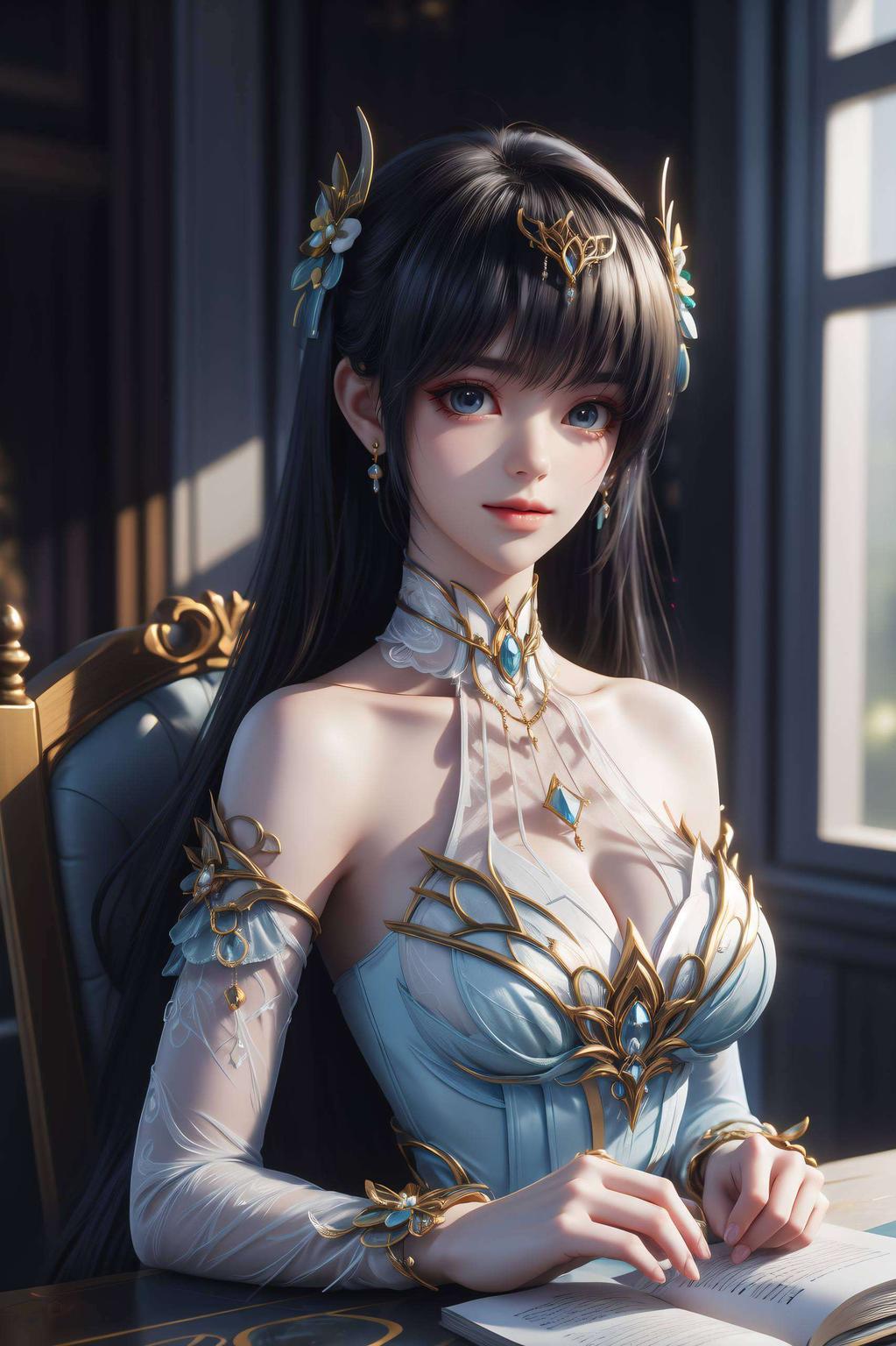 都是她笑容的温暖照耀融合AI绘画的细腻笔触