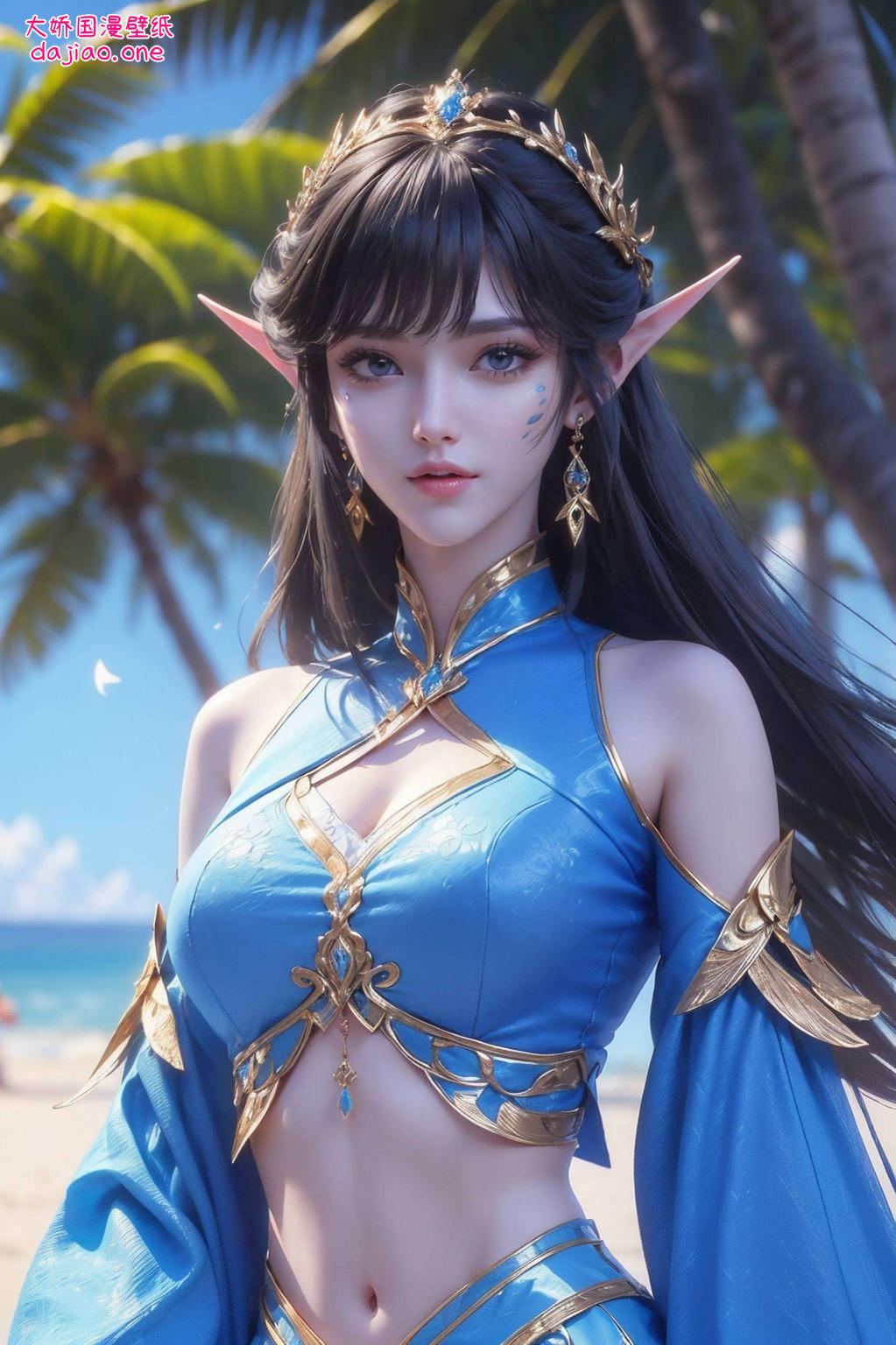 这幅震撼油画安卓国漫美女ins风中为你的手机带来超清壁纸体验