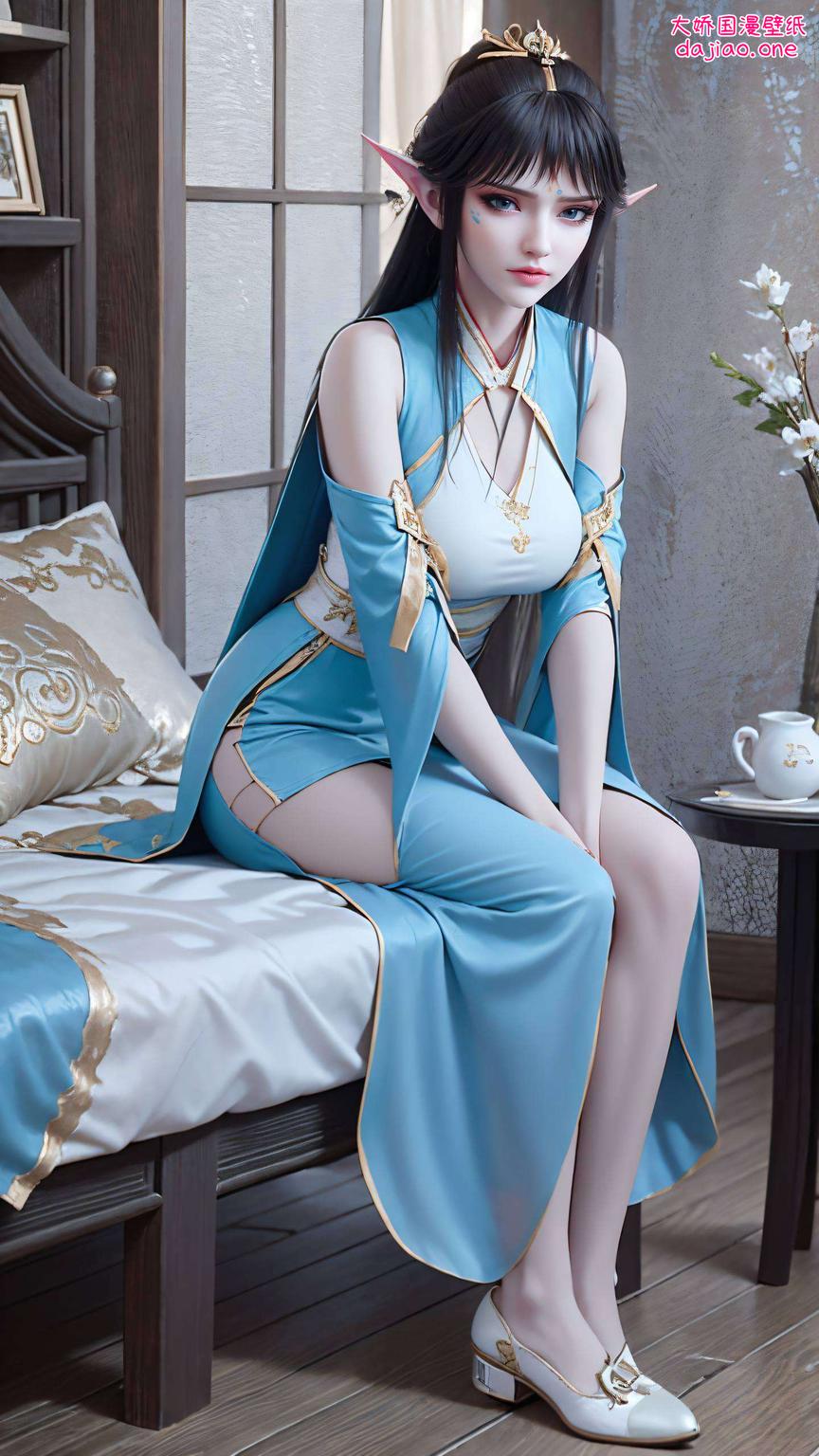 尽显国漫之美以国漫美女凤清儿正脸卡通图片为背景