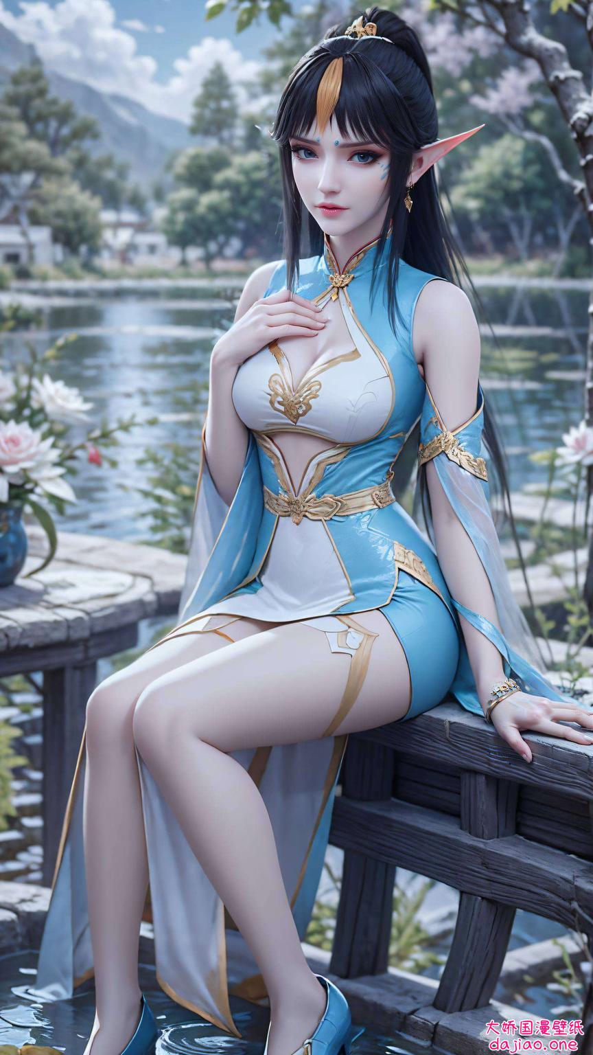 为你的手机增添一抹灵动可爱！”遇见灵动女神凤清儿！这款AI国漫女主渐变iPhone国漫女神可爱壁纸