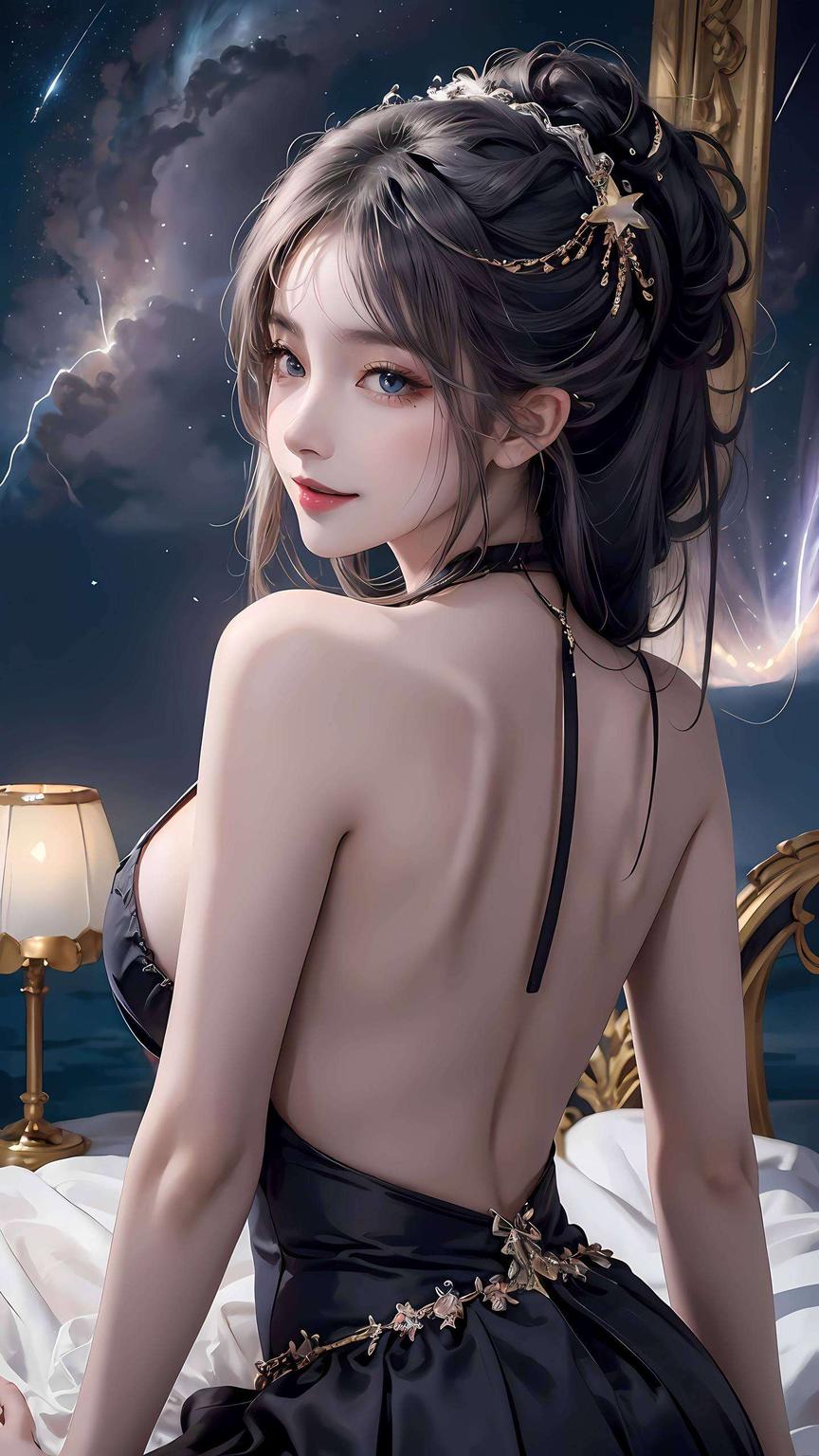 她的每一次微笑都如春风拂面犹如一幅流动的画卷