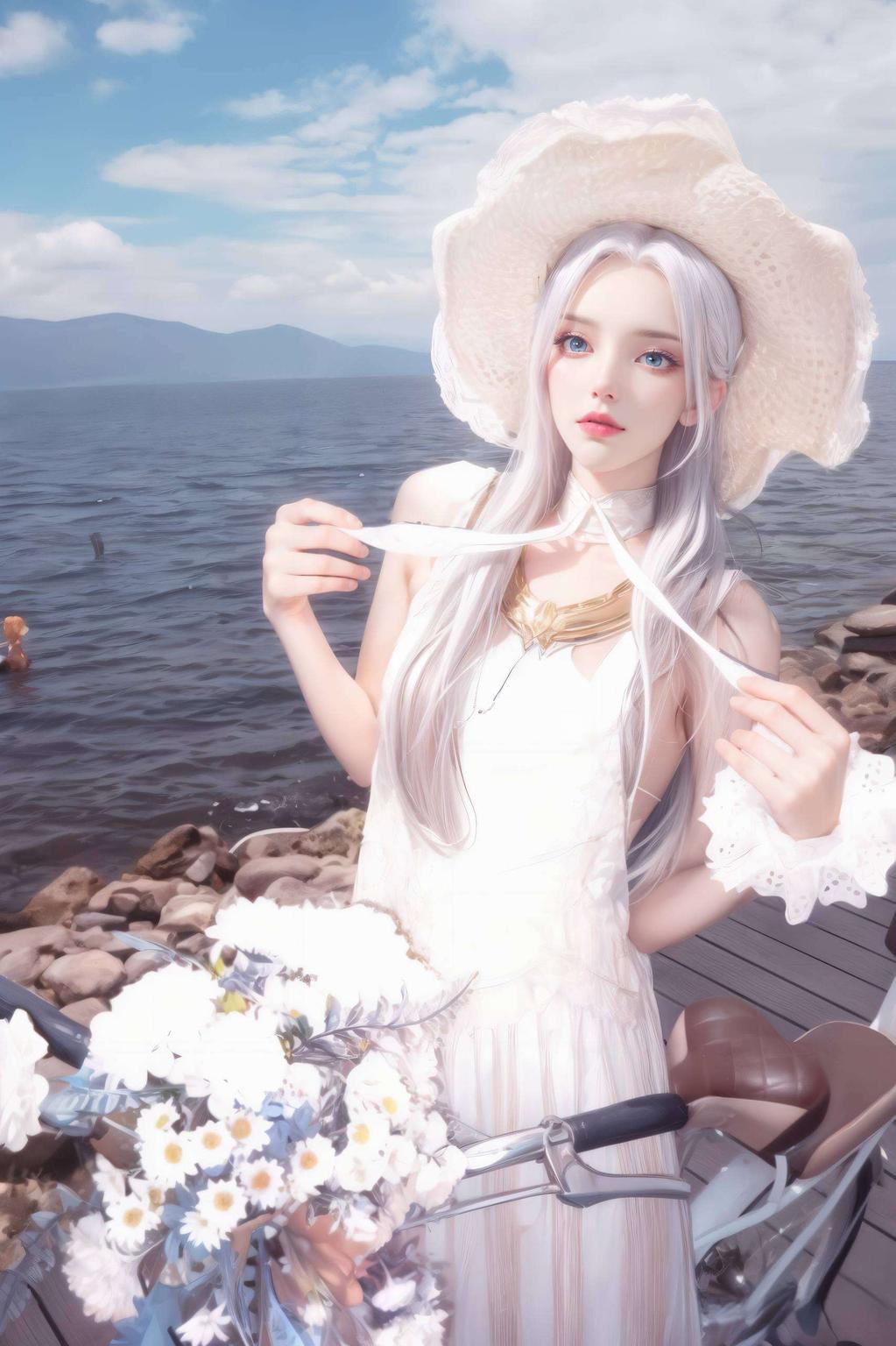 这款国漫女主AI专辑桌布平板艺术壁纸色彩鲜艳