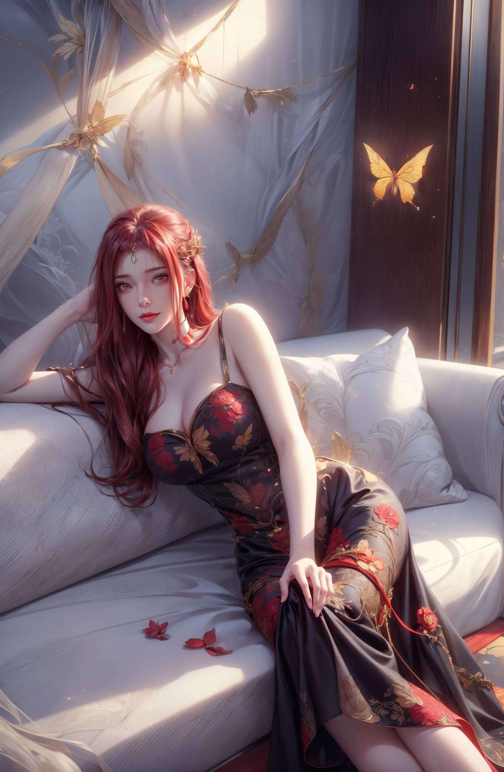 为你的平板注入一抹绚丽色彩红凰辫子壁纸