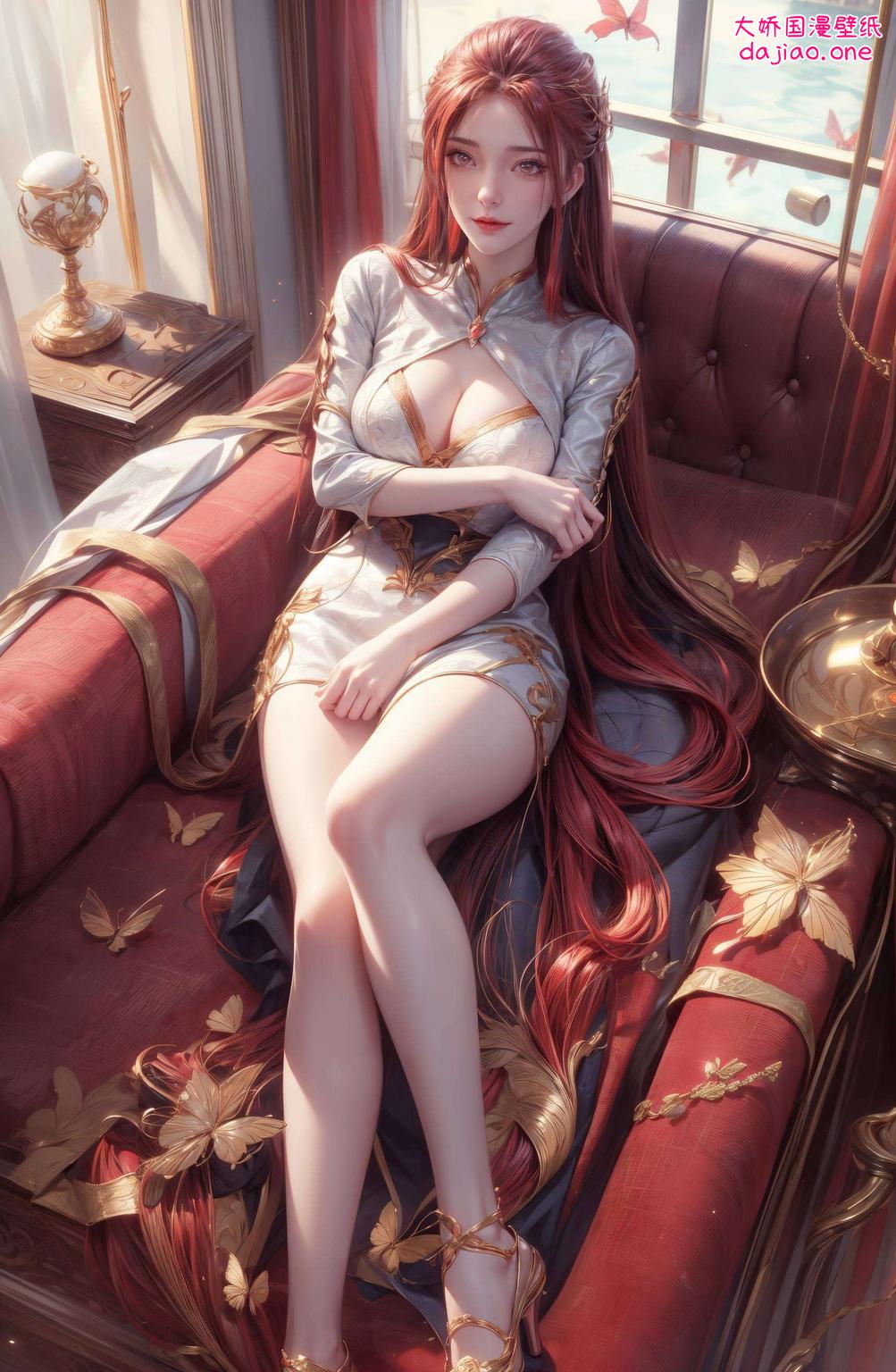 高冷之美尽显神韵这幅国漫美女背景图片