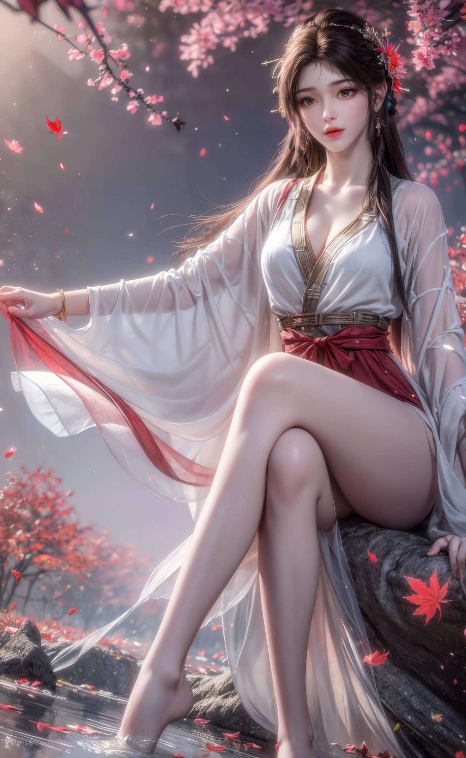 她灵动俏皮的眼神搭配绚丽的背景