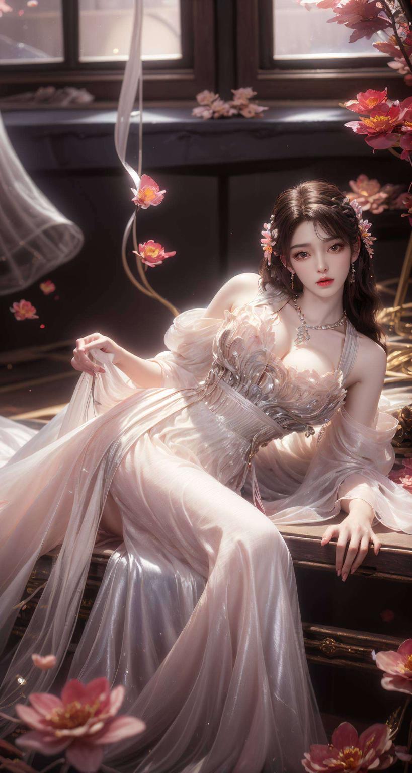 电脑壁纸上的AI女神感受国漫之美