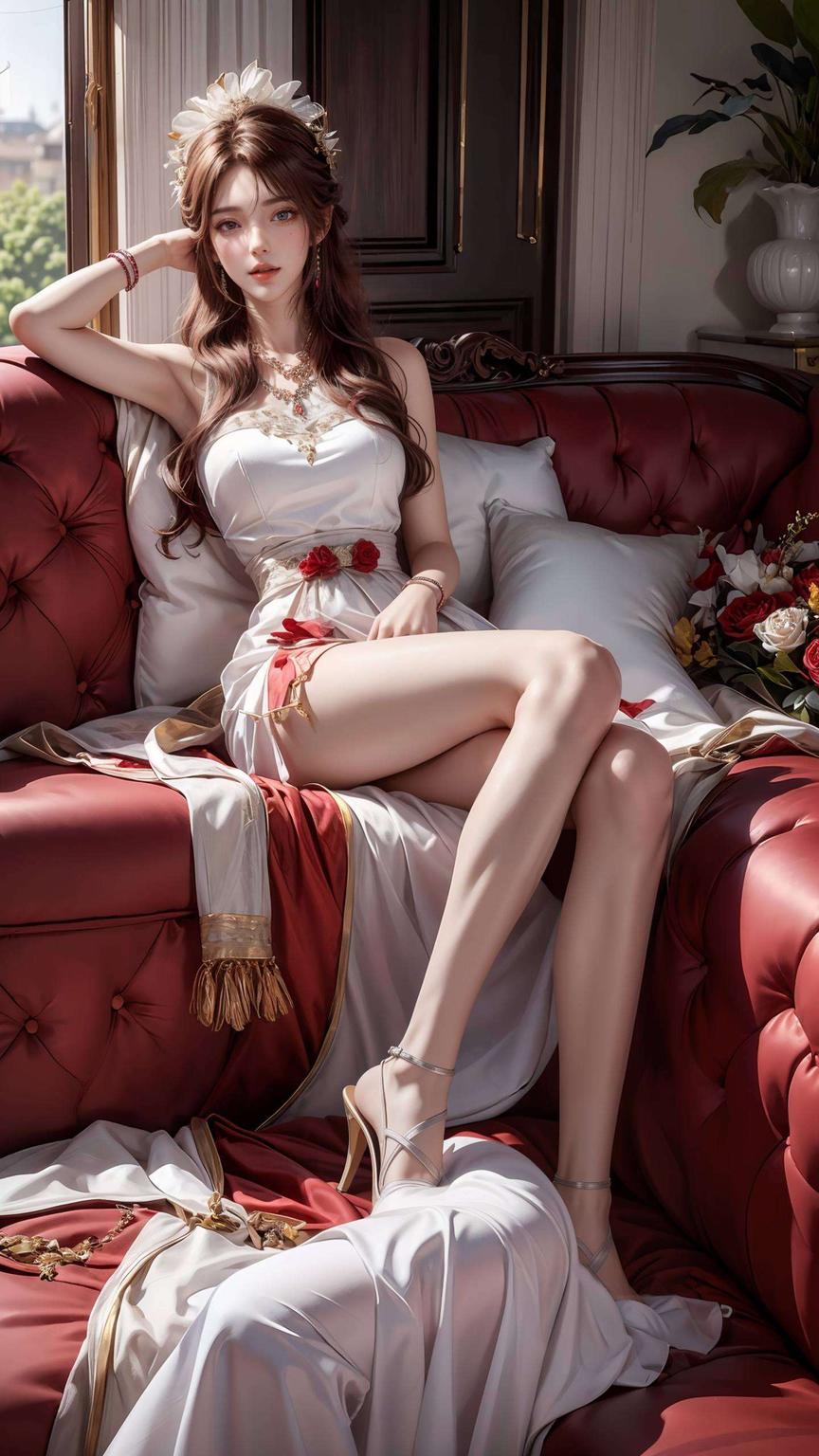 火灵儿与石昊的国漫古风壁纸图以极简的桌面布置为背景