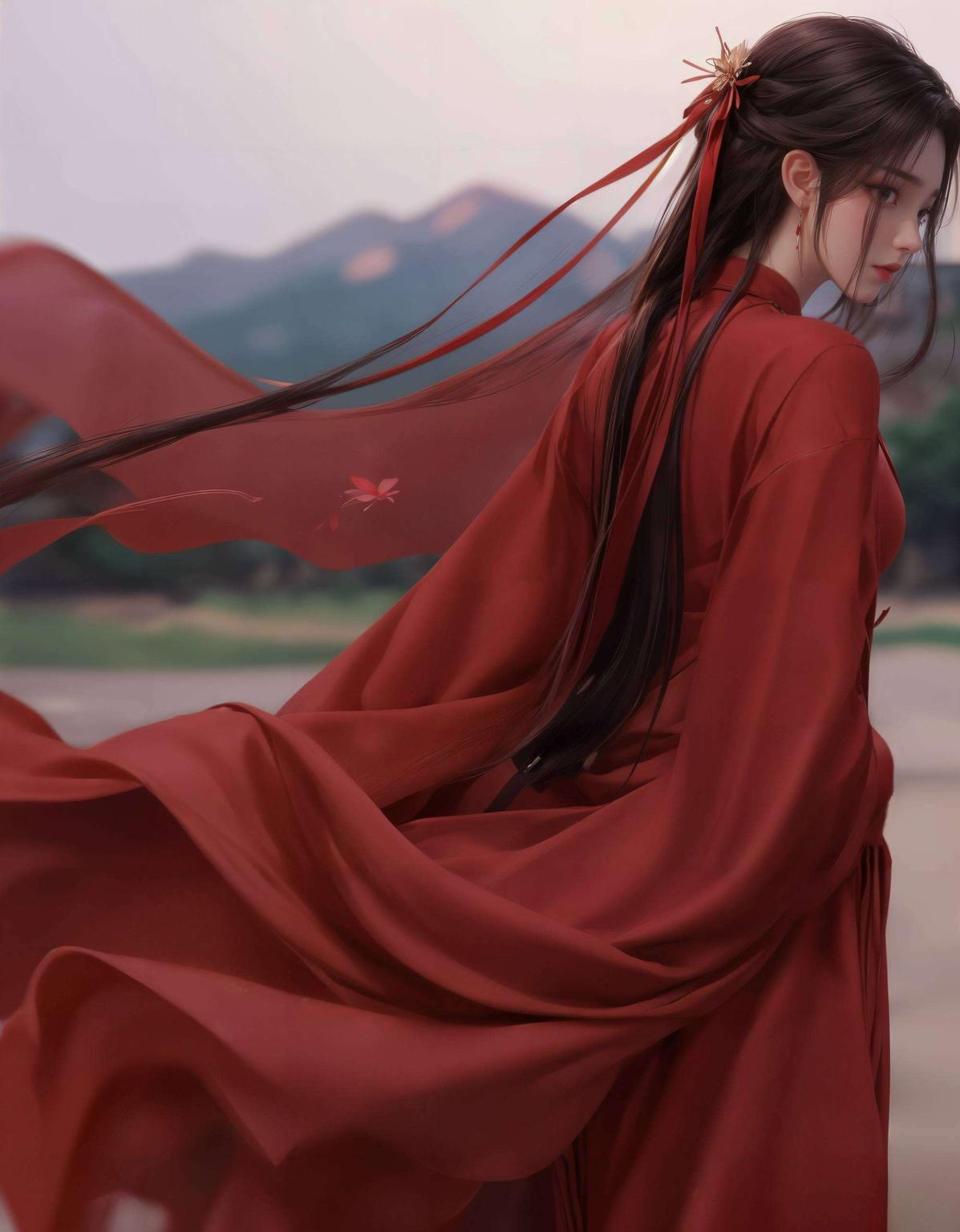 仿佛从画中走出来一般她的每一个转身都仿佛在讲述一个动人的故事