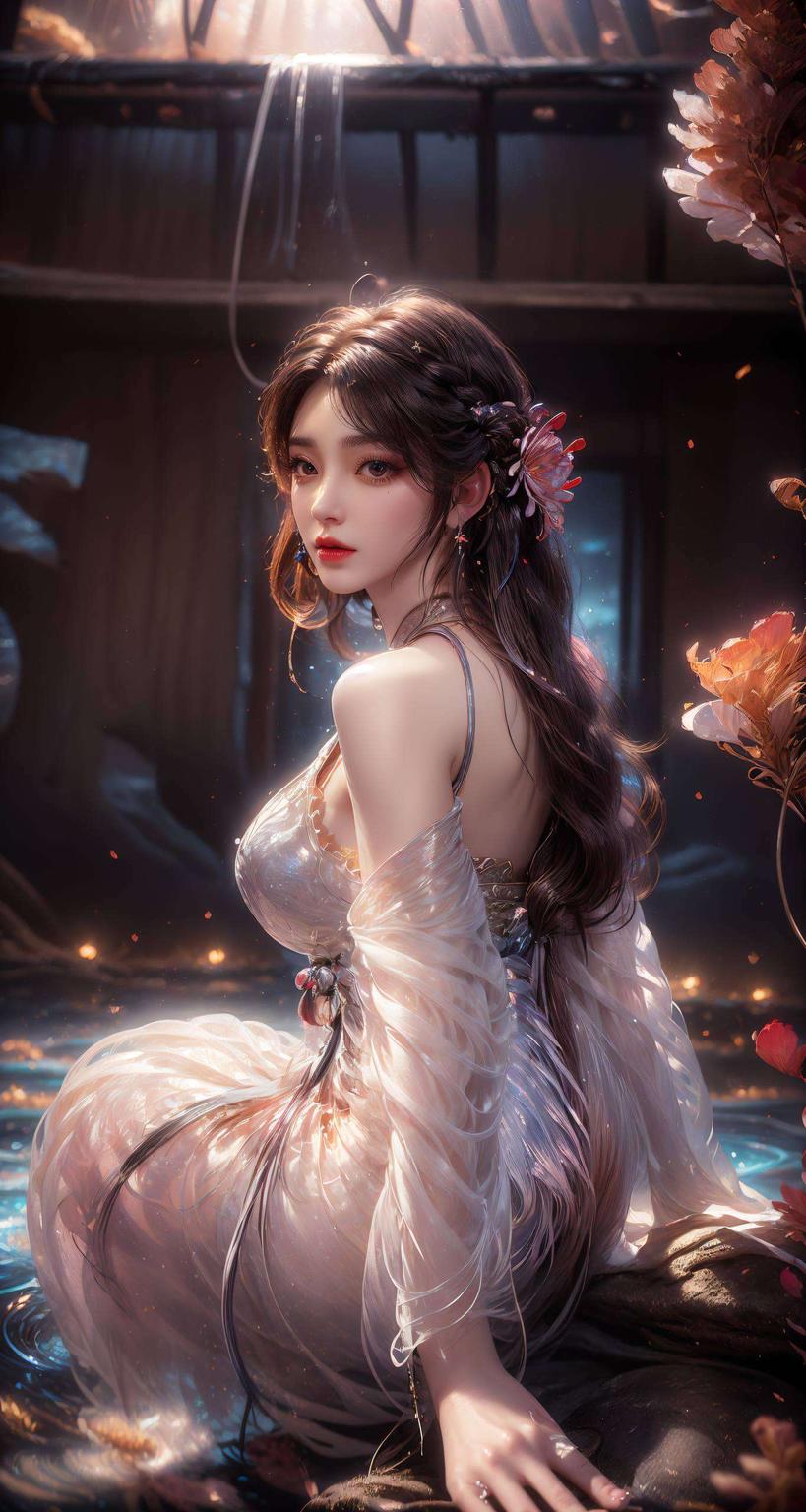 AI绘画人物表情参考图豪华PC墙纸——带你领略国漫之光！精选火灵儿竖屏高清壁纸让你的电脑瞬间变身国风艺术馆