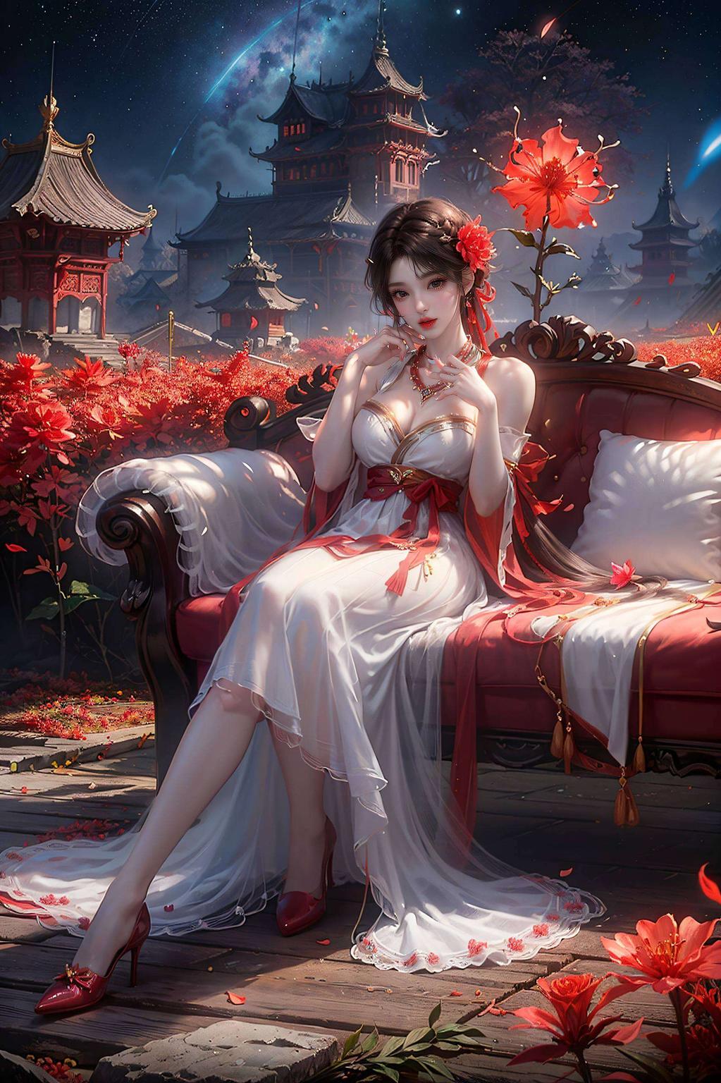 仿佛置身于梦幻般的动漫世界以清新油画风格呈现