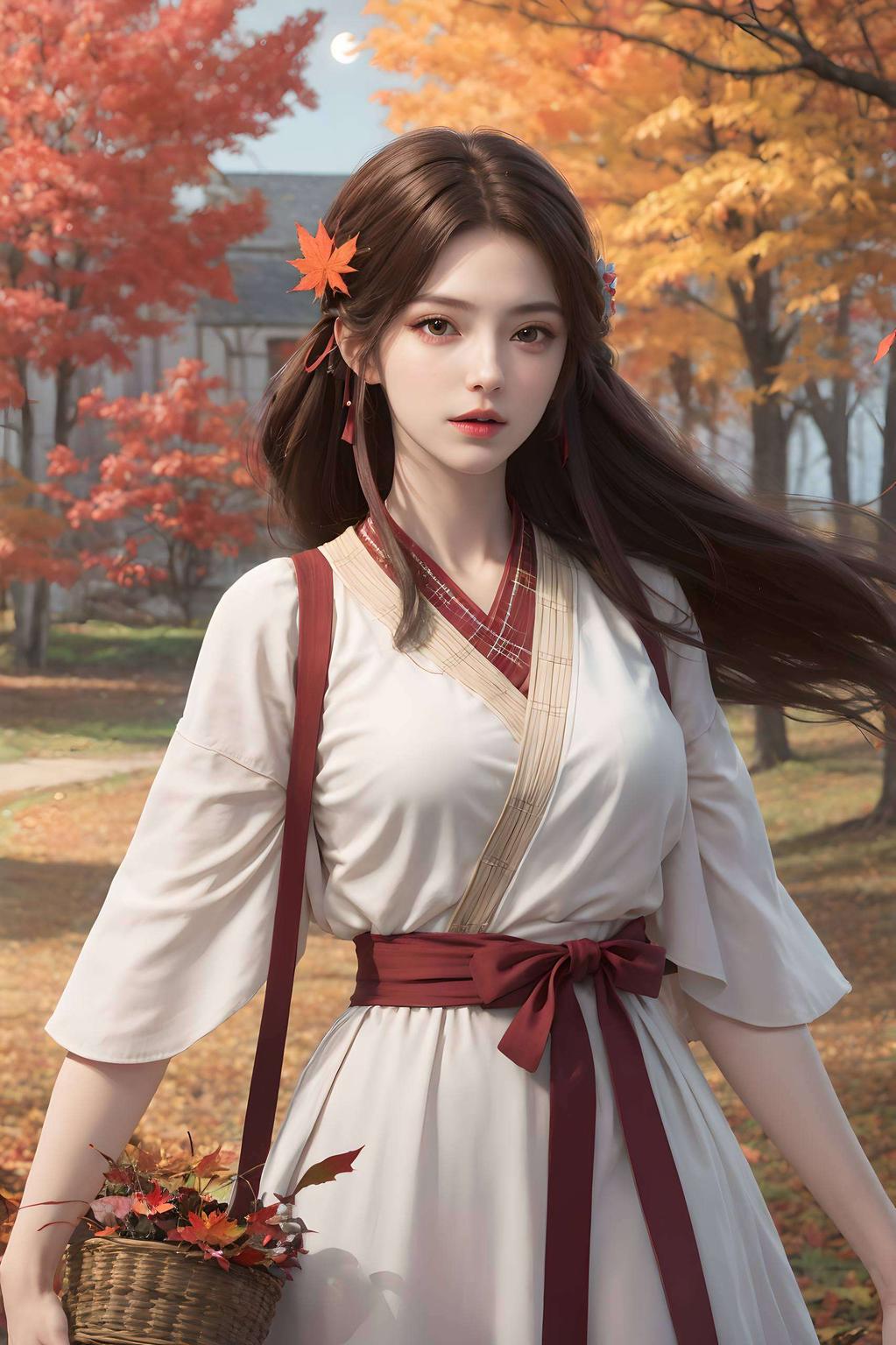 全屏绽放完美世界中的火灵儿跃然屏上