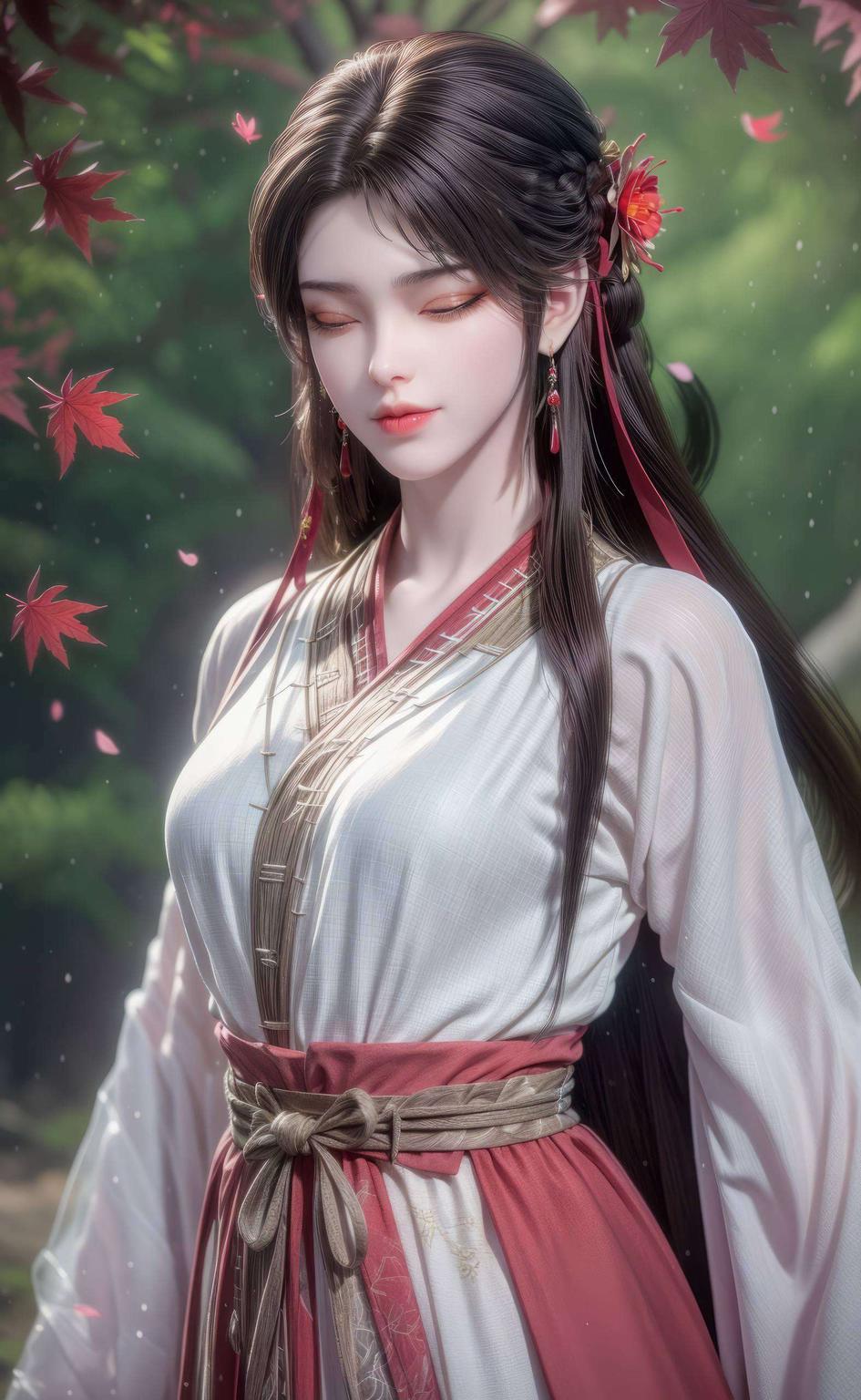 国漫美女火灵儿的灵动飘逸带你领略AI绘制下的绝美风采