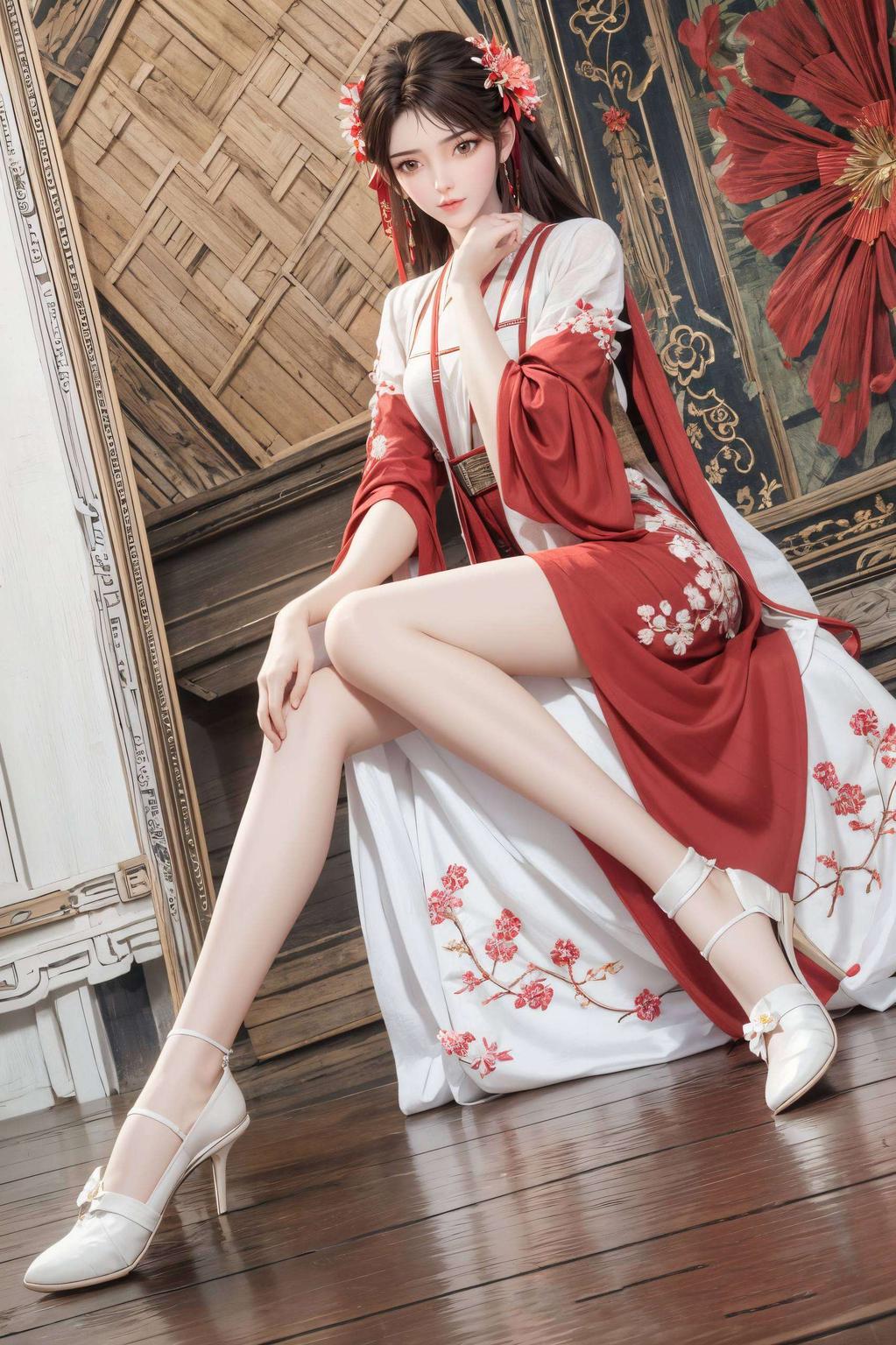 完美诠释了国漫女神的魅力在这伤感拼贴的手机国漫美女壁纸中