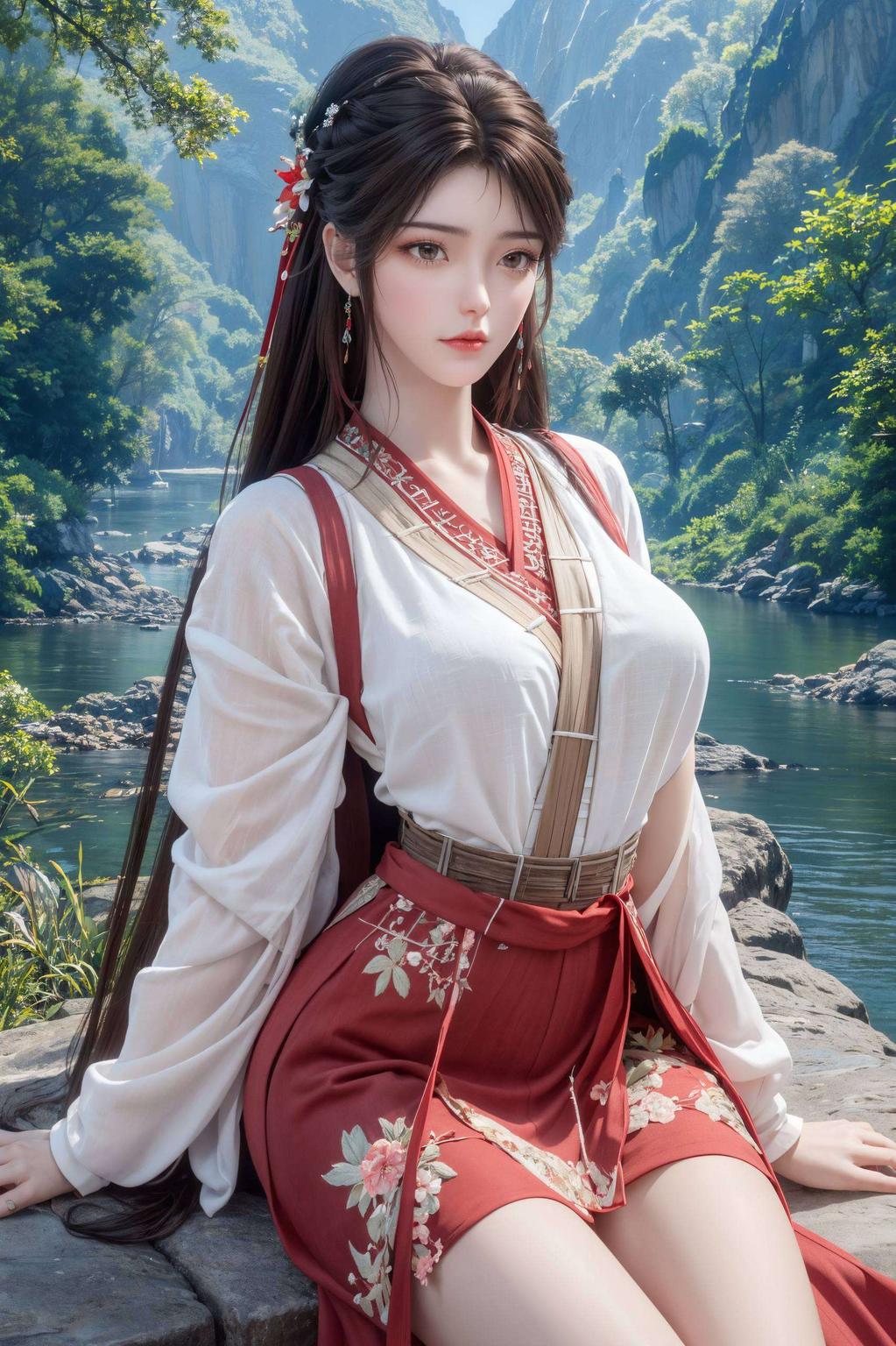 电脑壁纸上的火灵儿灵动眼神、俏皮微笑