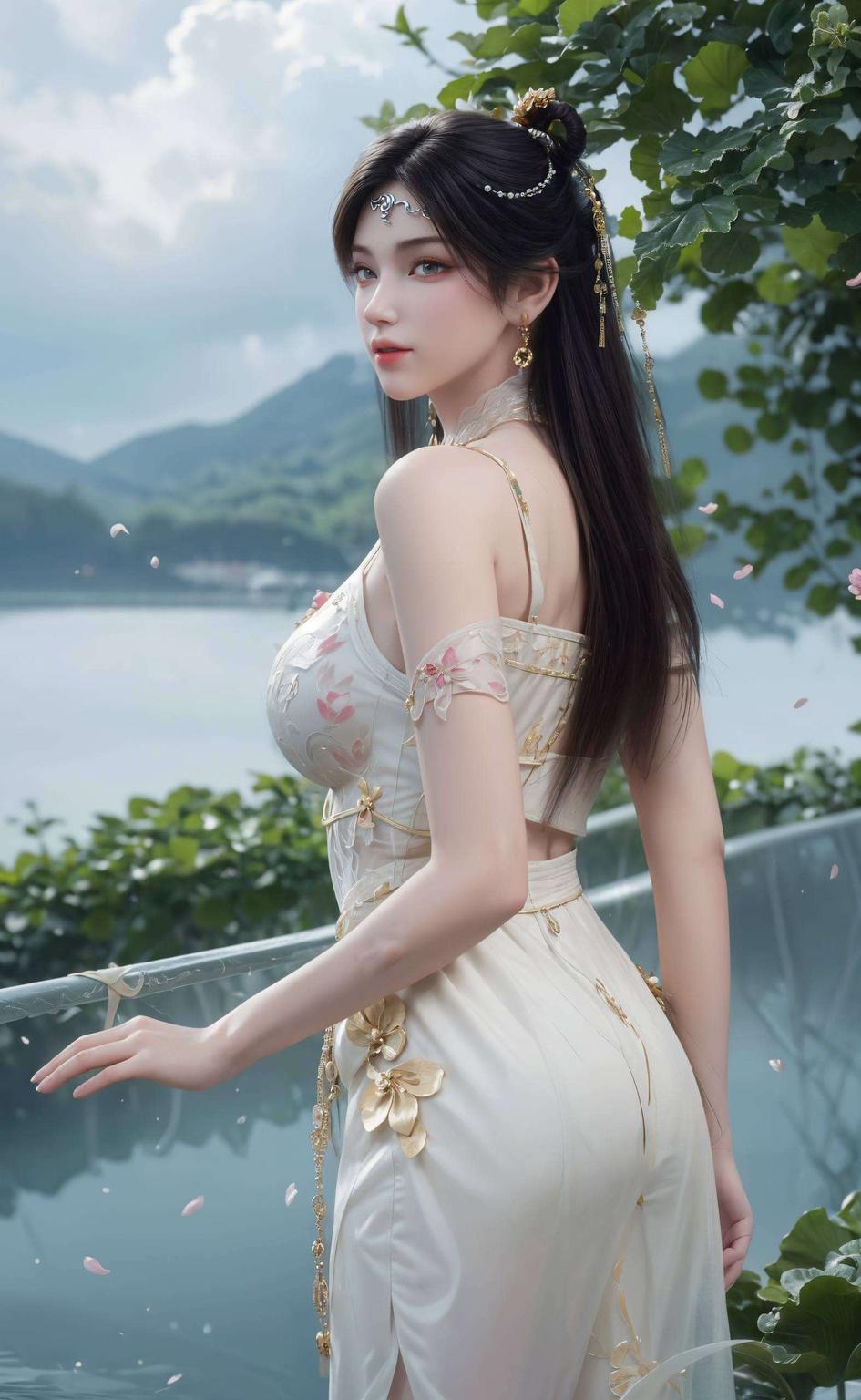 高清全屏壁纸她的魅力在油画般的国漫世界里绽放