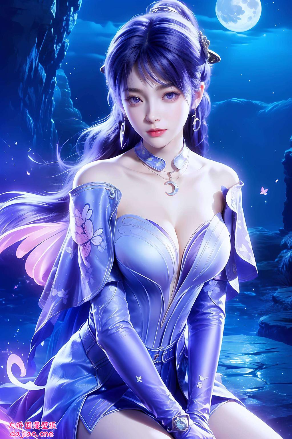 特集姬紫月风采！这款手绘苹果桌面主题以国漫女神姬紫月挺胸照片为灵感