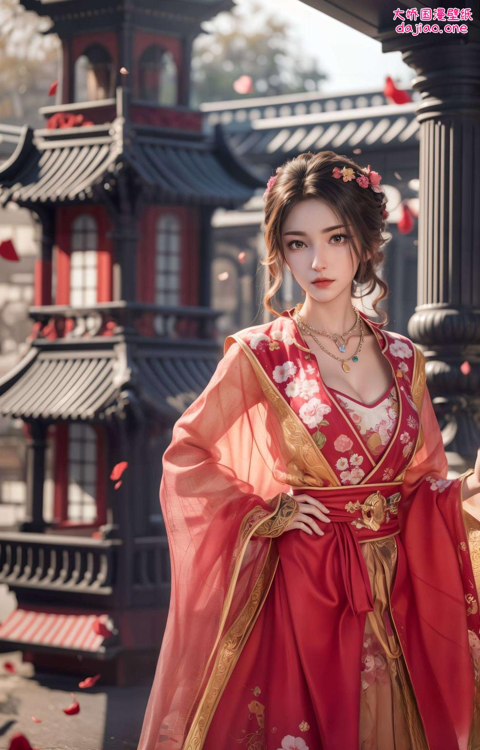 在这浪漫的季节一幅李寒衣婚服的壁纸