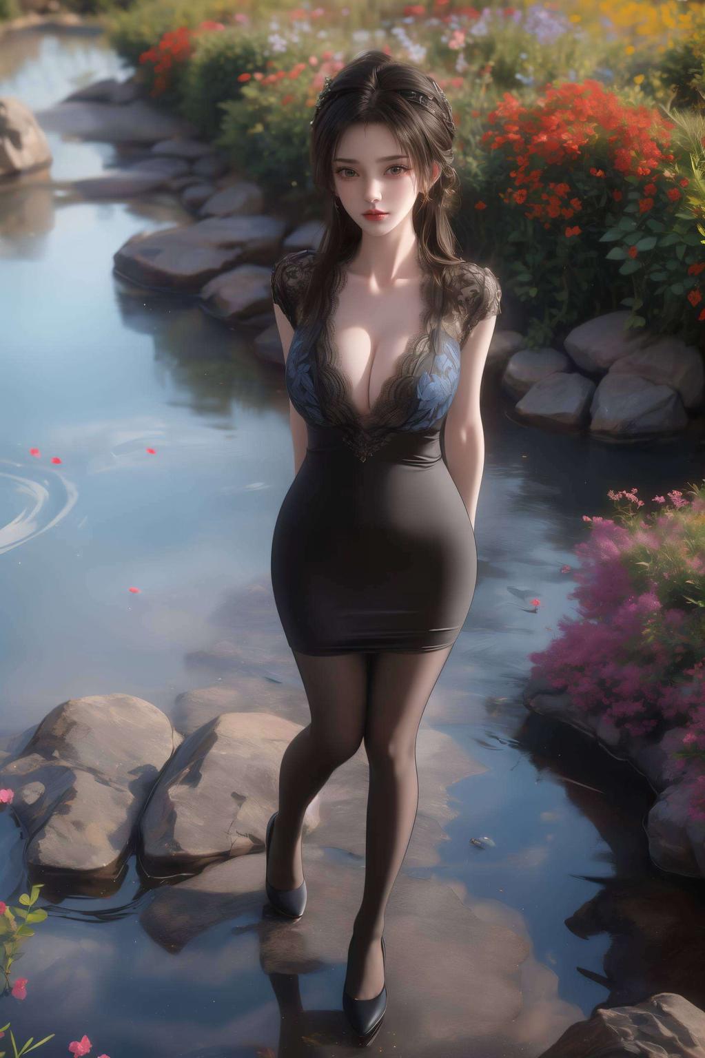 仿佛能感受到女神微笑中的温柔与力量绘制出微笑素材的温馨画面