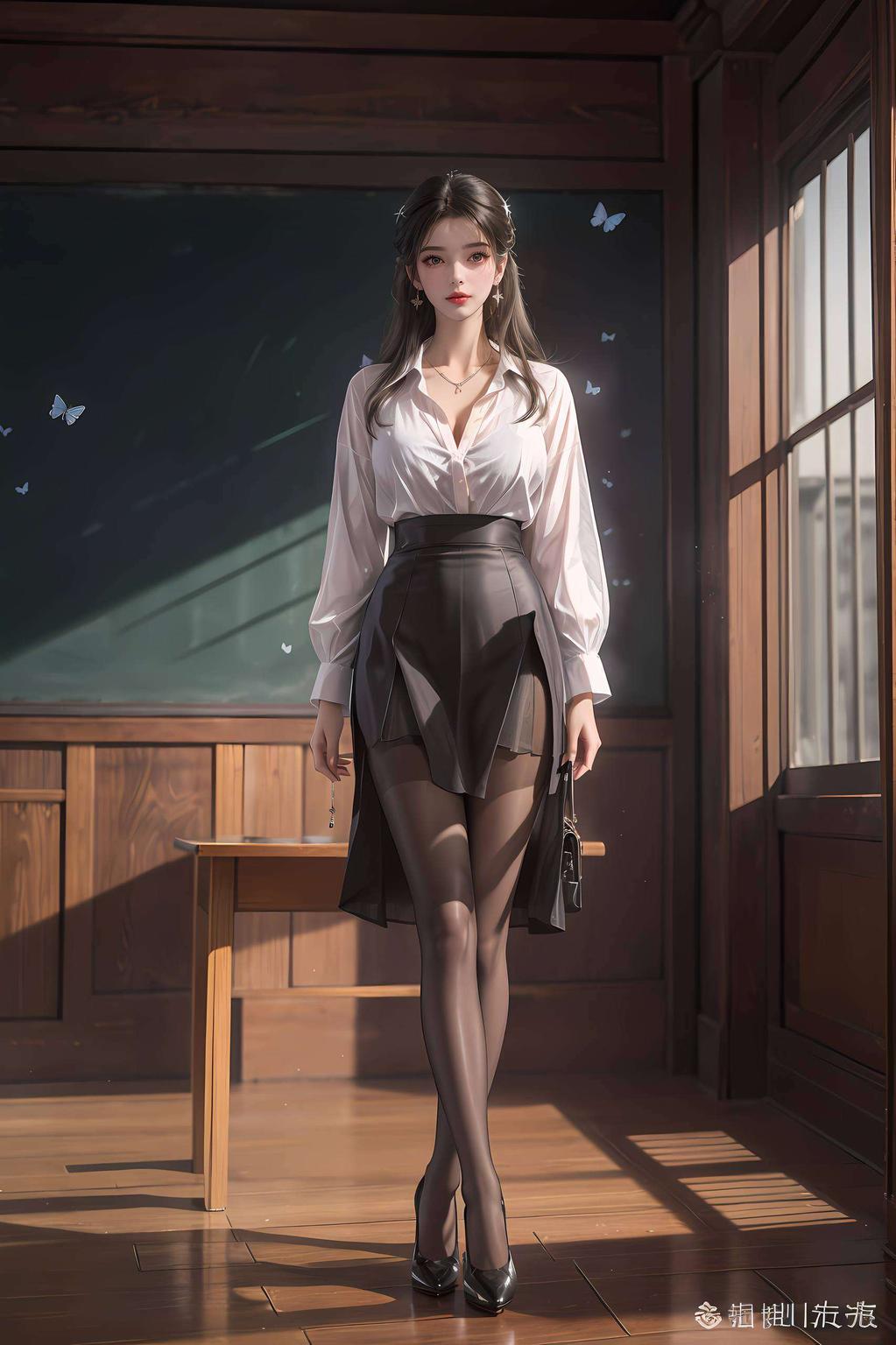 将国漫美女李慕婉的灵动身姿完美呈现这款国漫图片动作素材壁纸