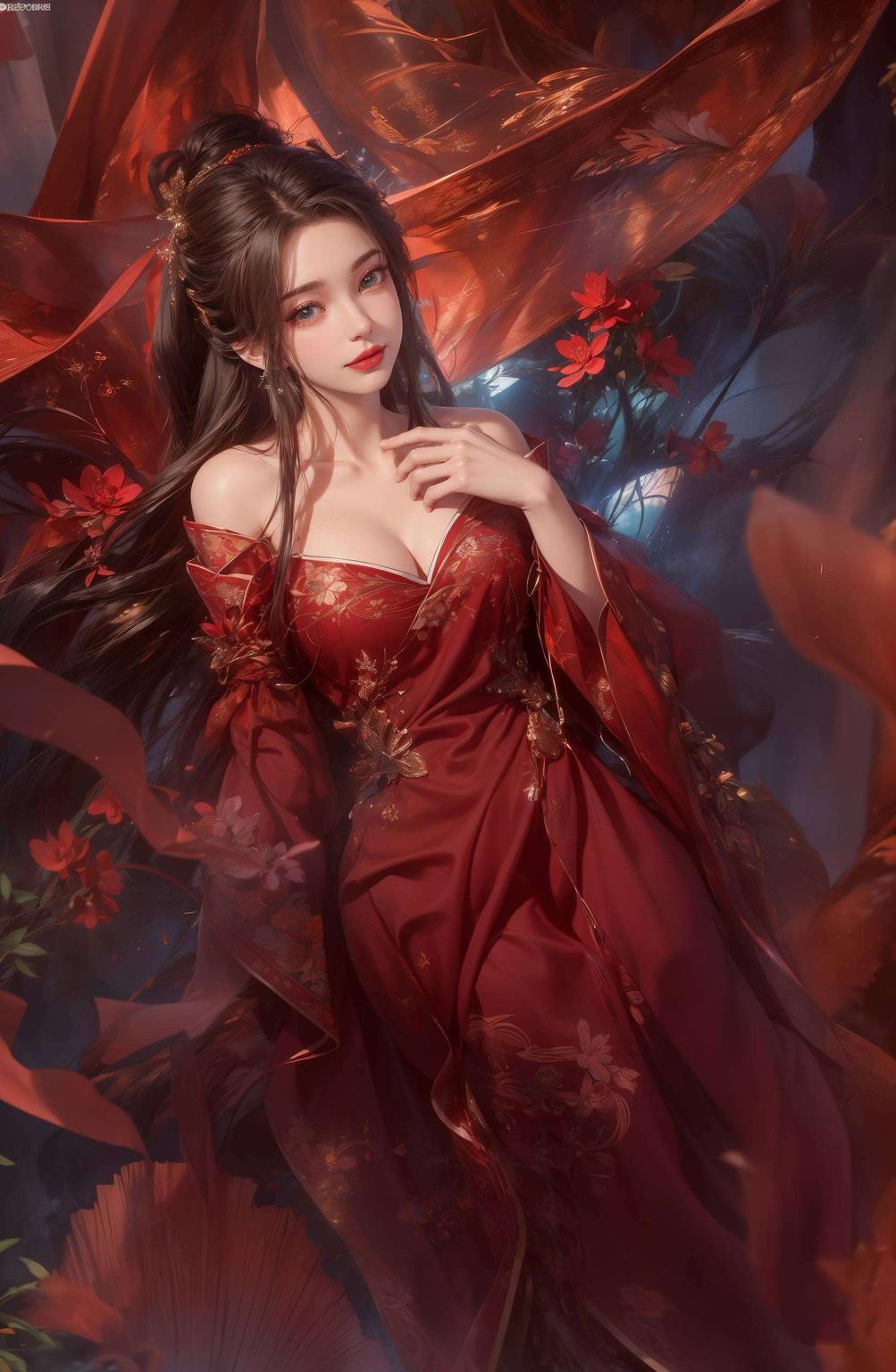 细腻笔触勾勒出古典美与现代风的完美融合从温婉的眉眼到飘逸的衣袂