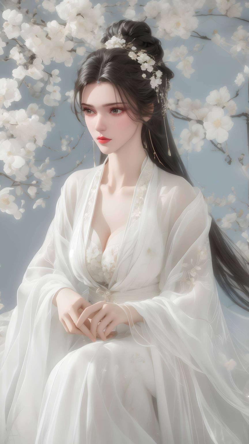 为你的电脑桌面增添一抹清雅风情感受她的灵动与静谧