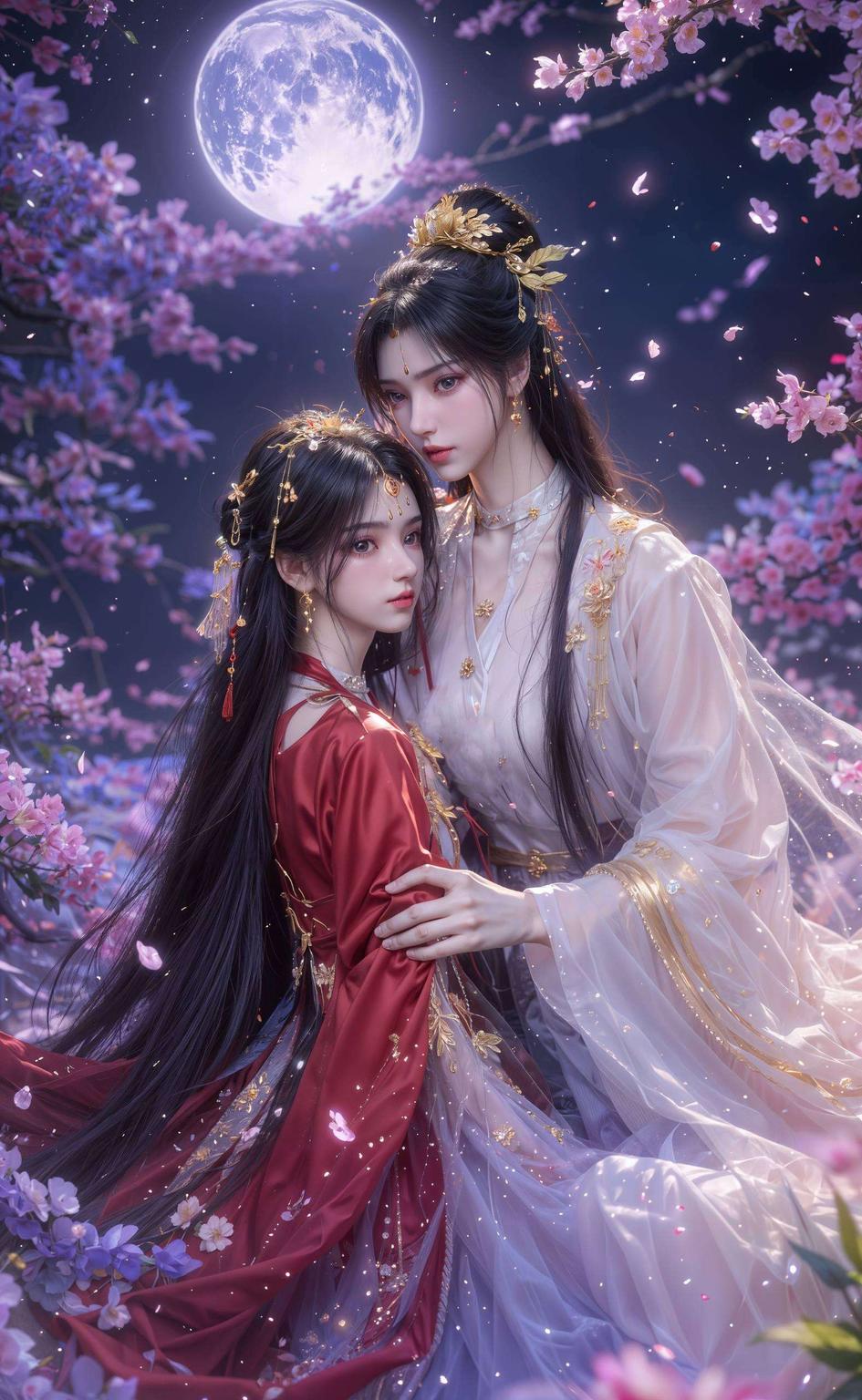 为你的平板增添一抹仙侠风情这款国漫美女抽象IPAD壁纸