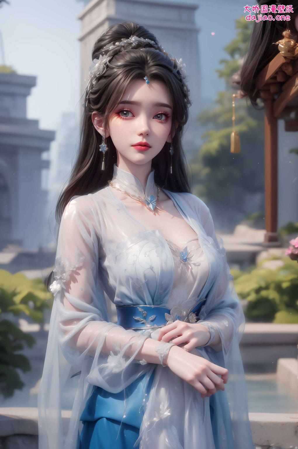 运用AI技术精心绘制以国漫美女李慕婉为主角