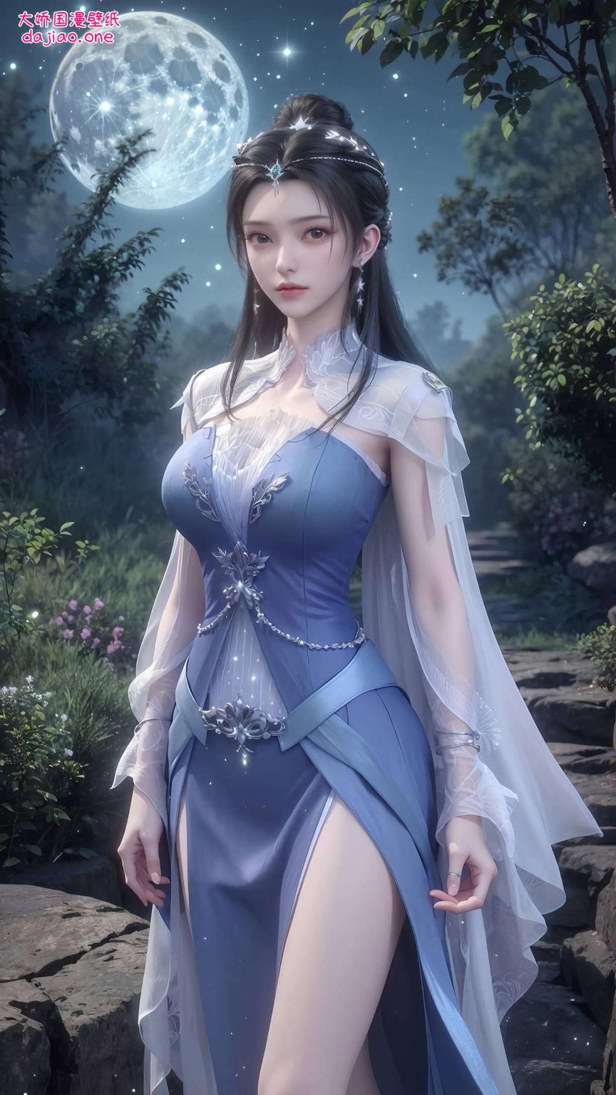 细腻描绘出她婉约柔美的神态为你的手机增添一抹仙气