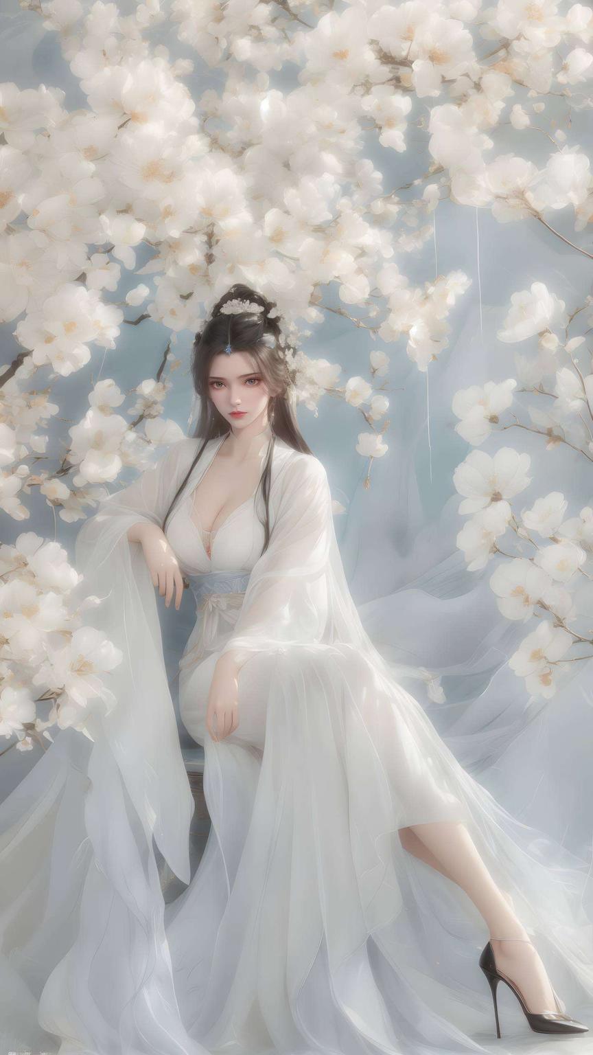 为你的Win10桌面增添一抹清雅的古韵风情婉约立于曲面壁纸之上