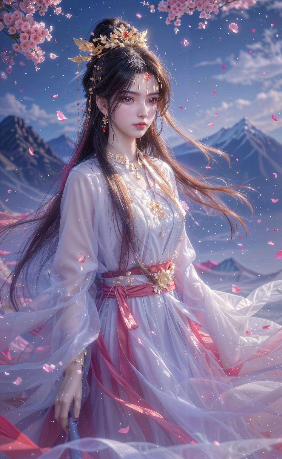 捕捉了她婉约飘逸的仙姿这款4K高清AI国漫壁纸